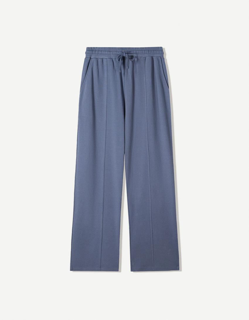 Wide-Leg-Hose-Dunkelblau-3
