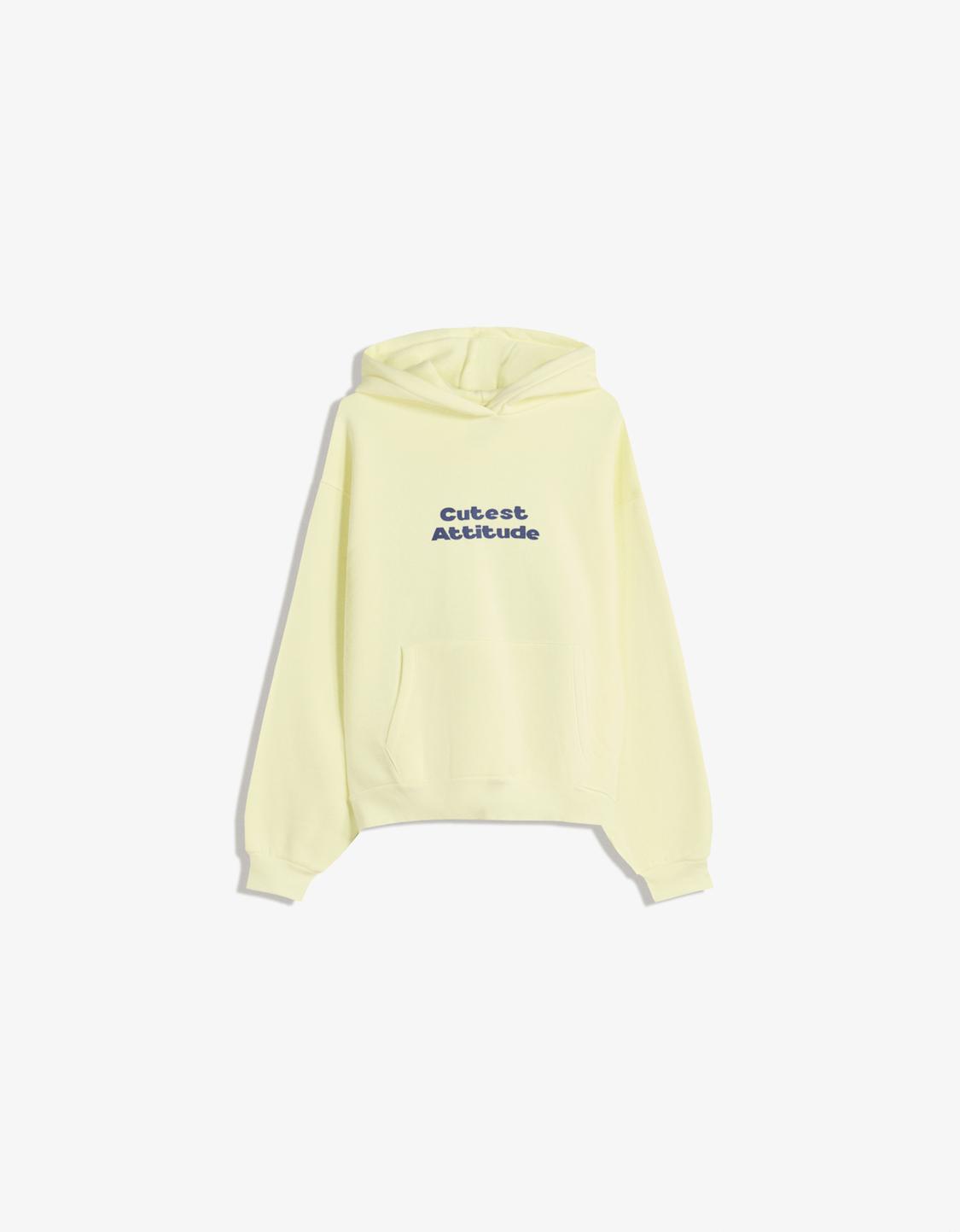 Hooded sweater with print