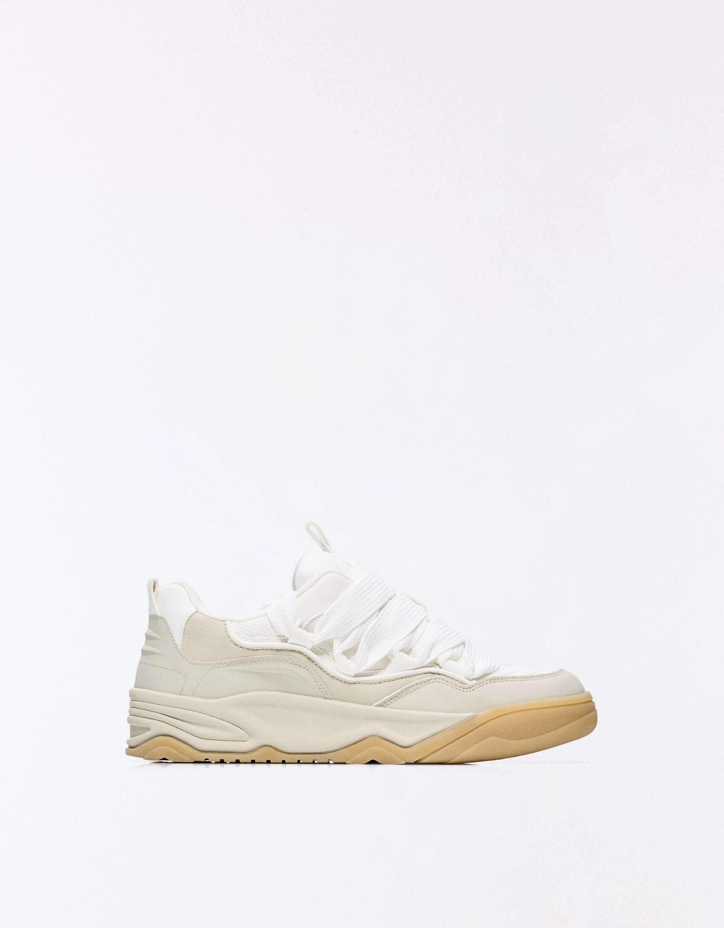 Bershka Skate-Sneaker Mit Dicker Sohle Herren 41 Kombiniert