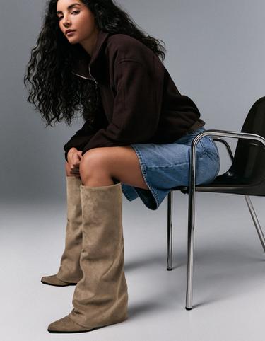 Trouser boots with heel — Tan 2