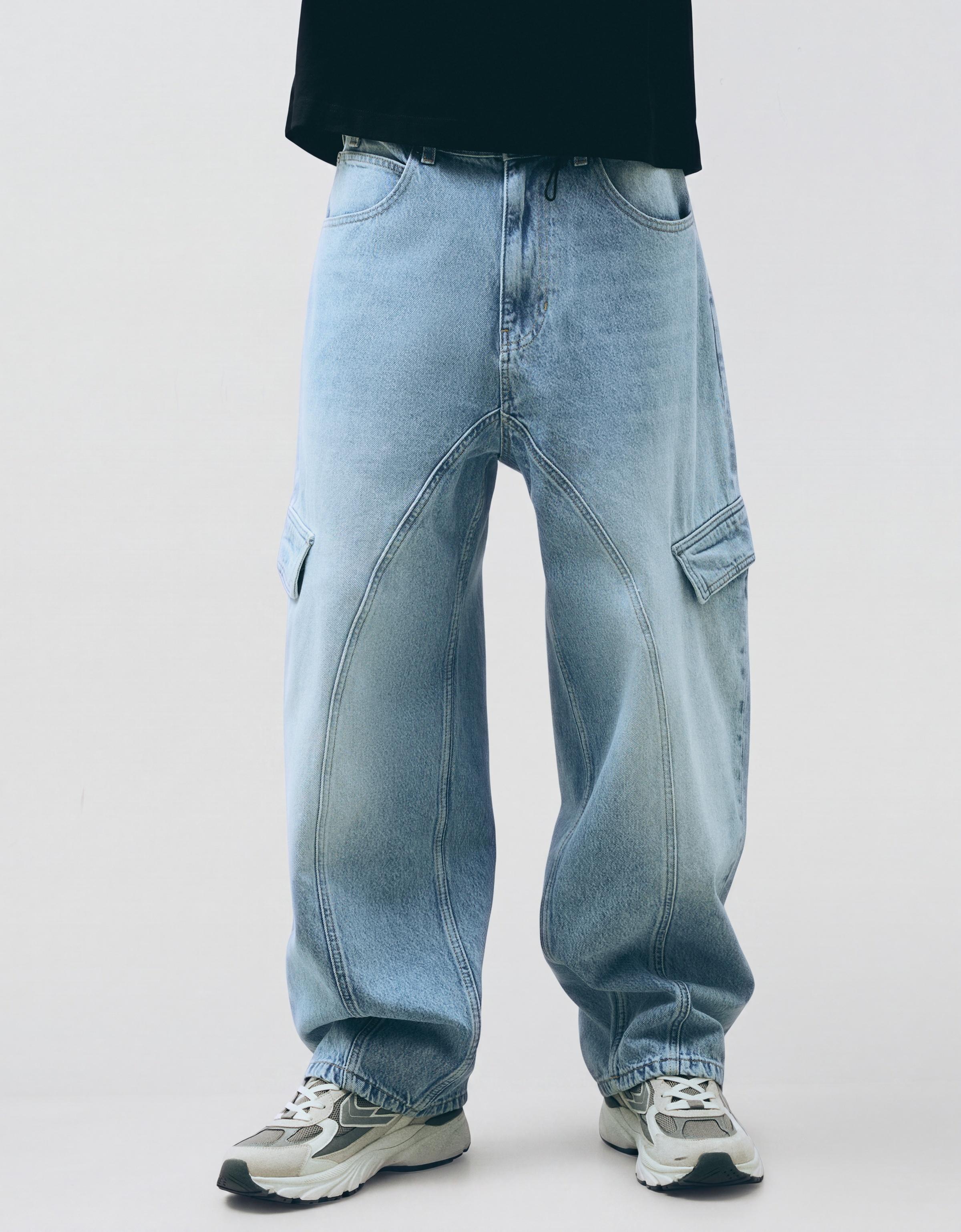 Cargo neobarrel jeans — Light blue