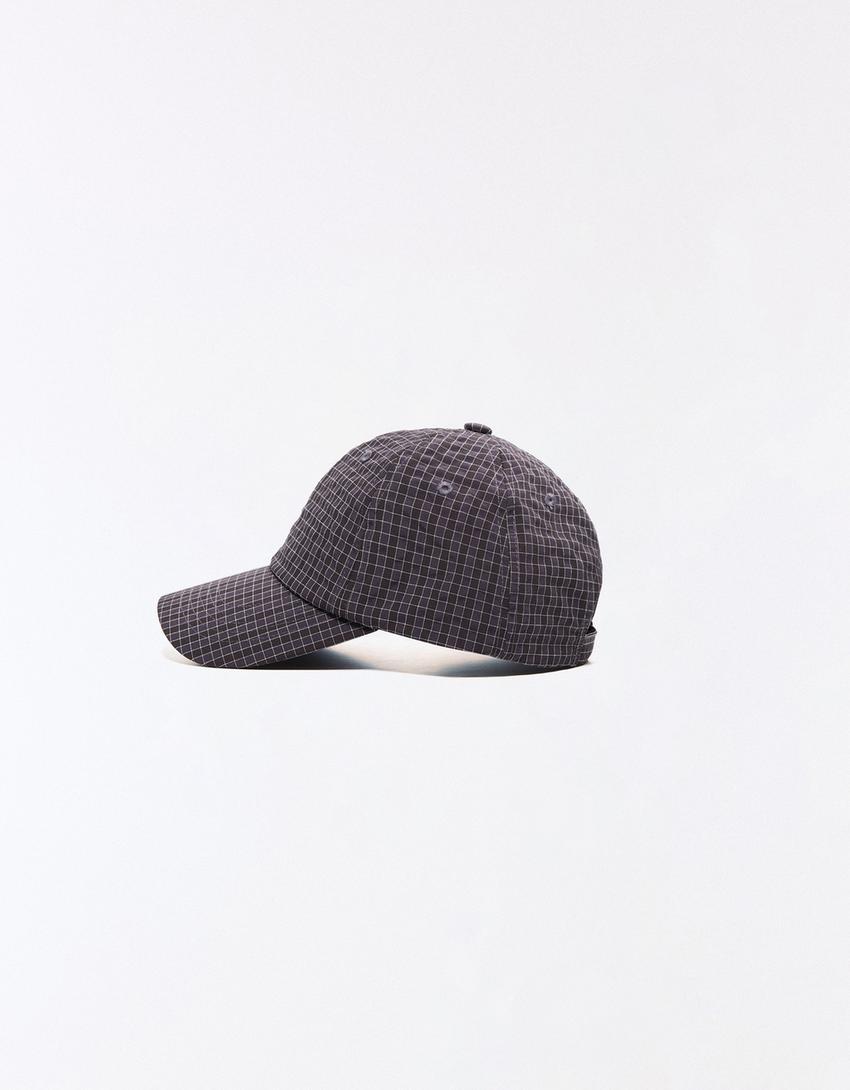 Technical plaid cap-Graphite