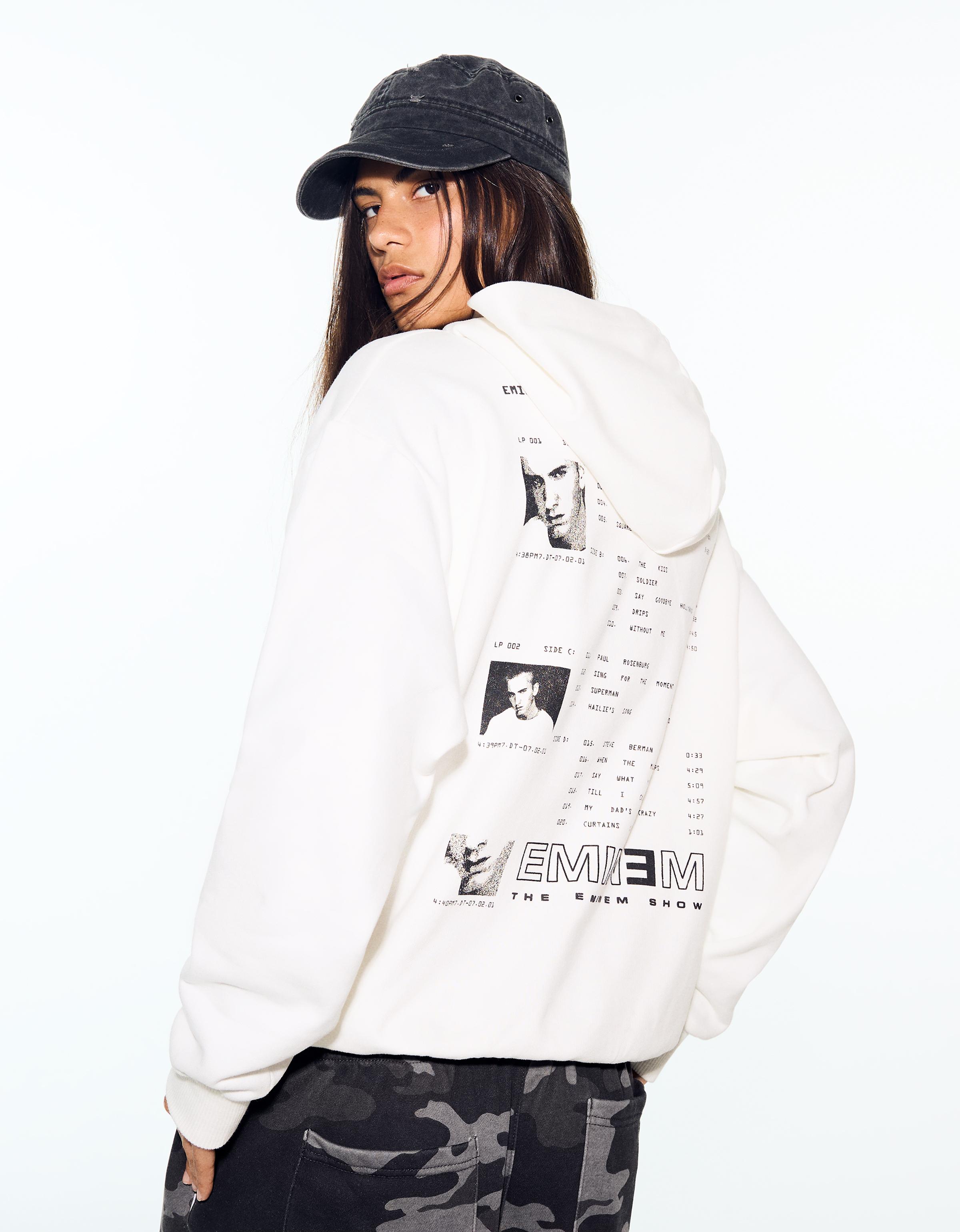 Bershka EMINEM kapüşonlu sweatshirt görsel 7