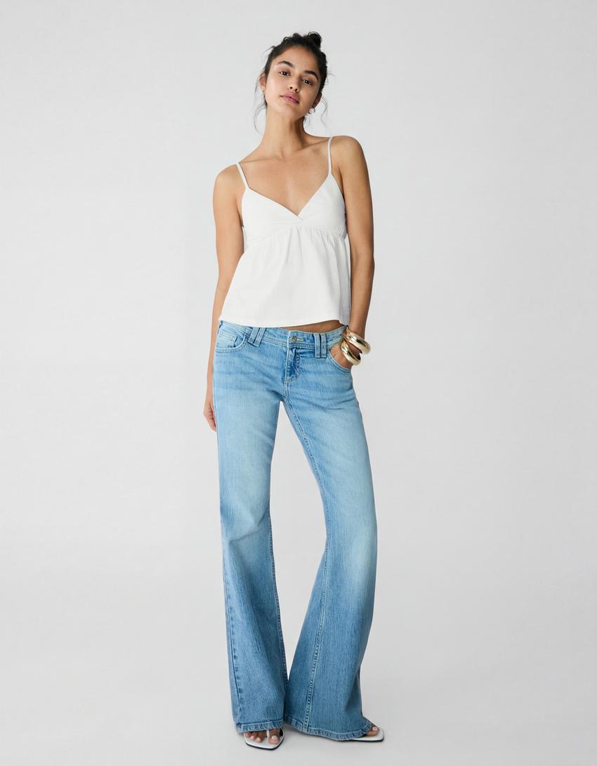 Top tirantes peplum-Blanco