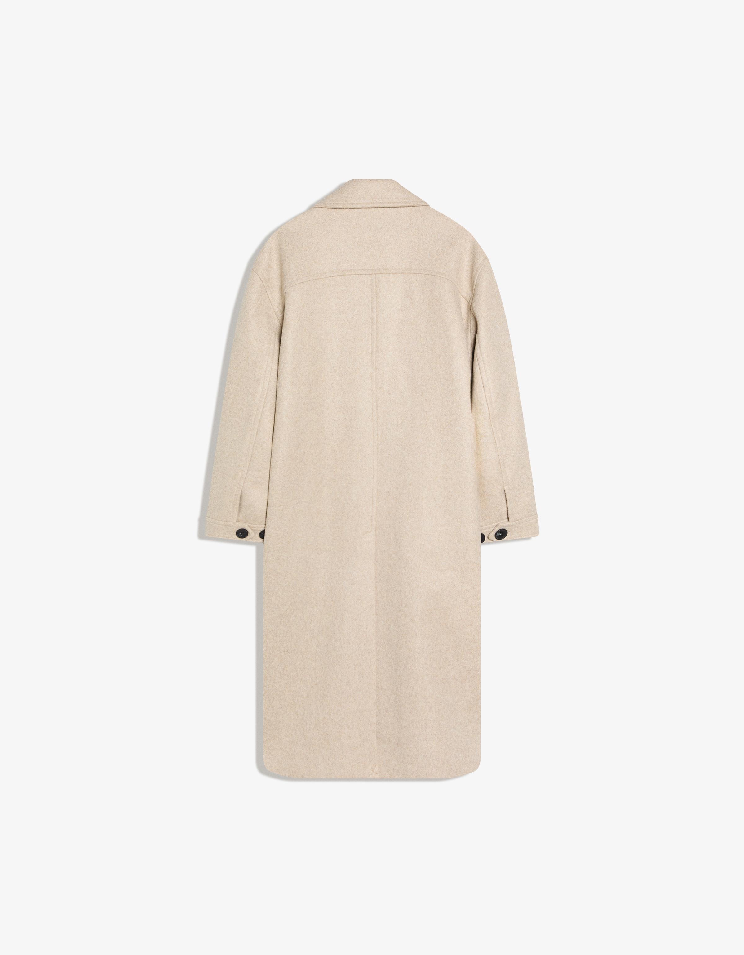 Soft-touch wrap coat