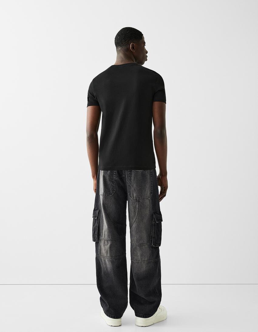 Jeans skater cargo-Preto-2