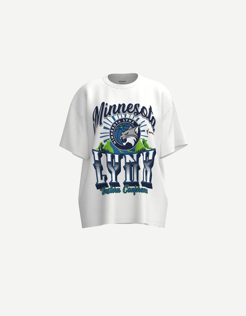 T-shirt WNBA Minnesota Lynx manches courtes-Blanc cassé-3