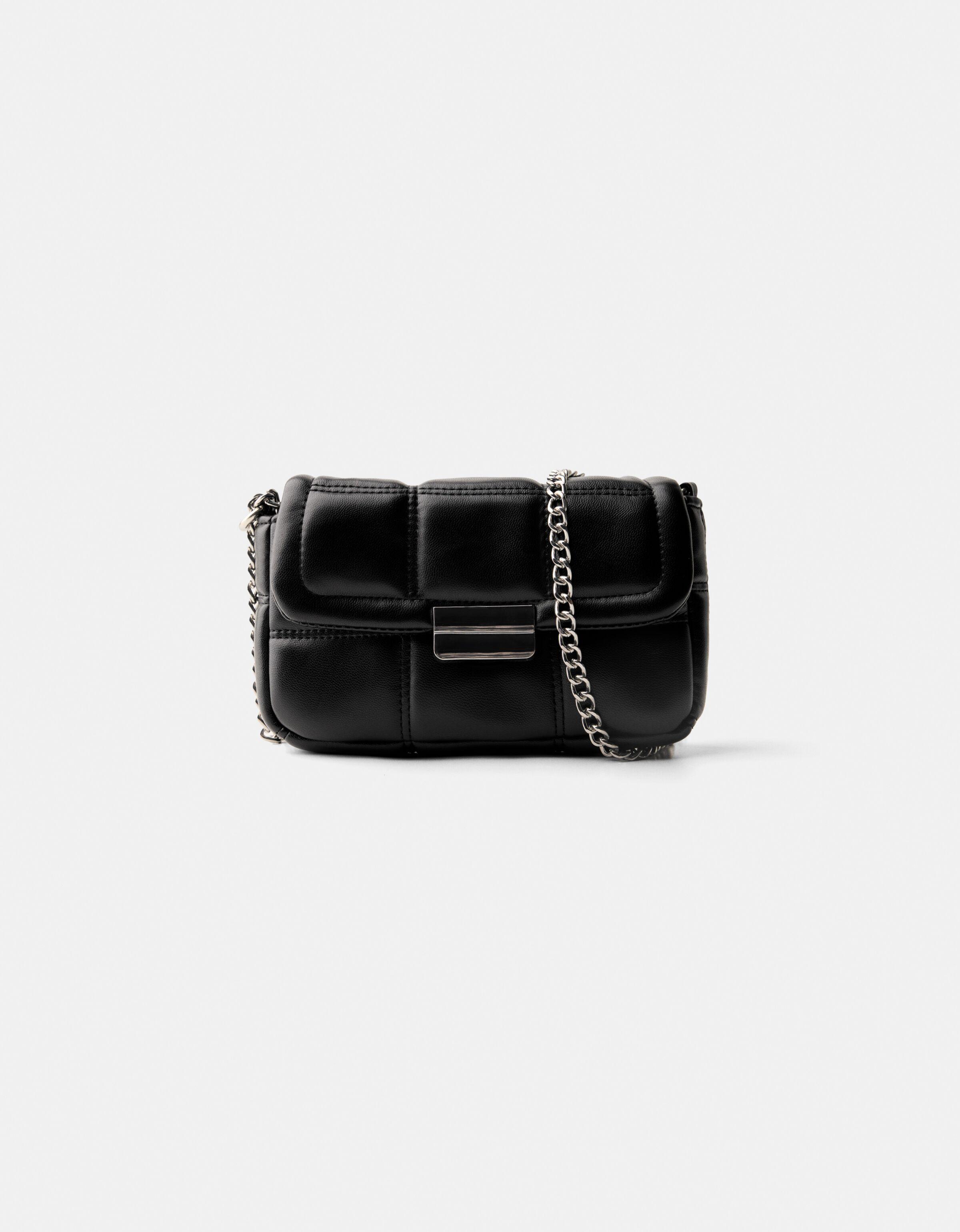 Bershka Gesteppte Mini-Tasche Damen Schwarz