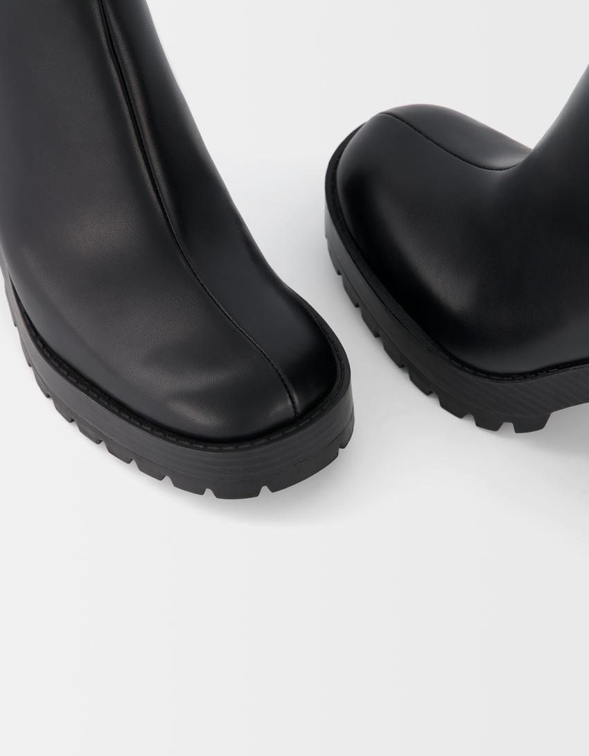 bershka track sole boots