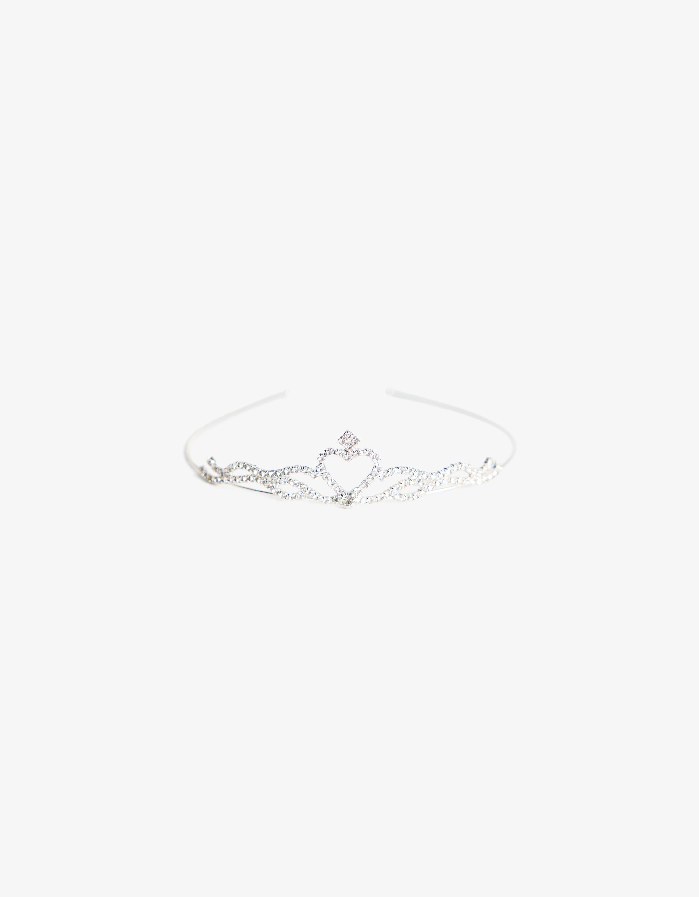 Bershka Glitzernde Tiara Damen Silber