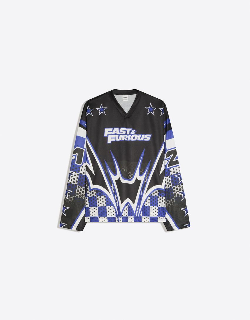 Fast & Furious long sleeve T-shirt-Electric blue