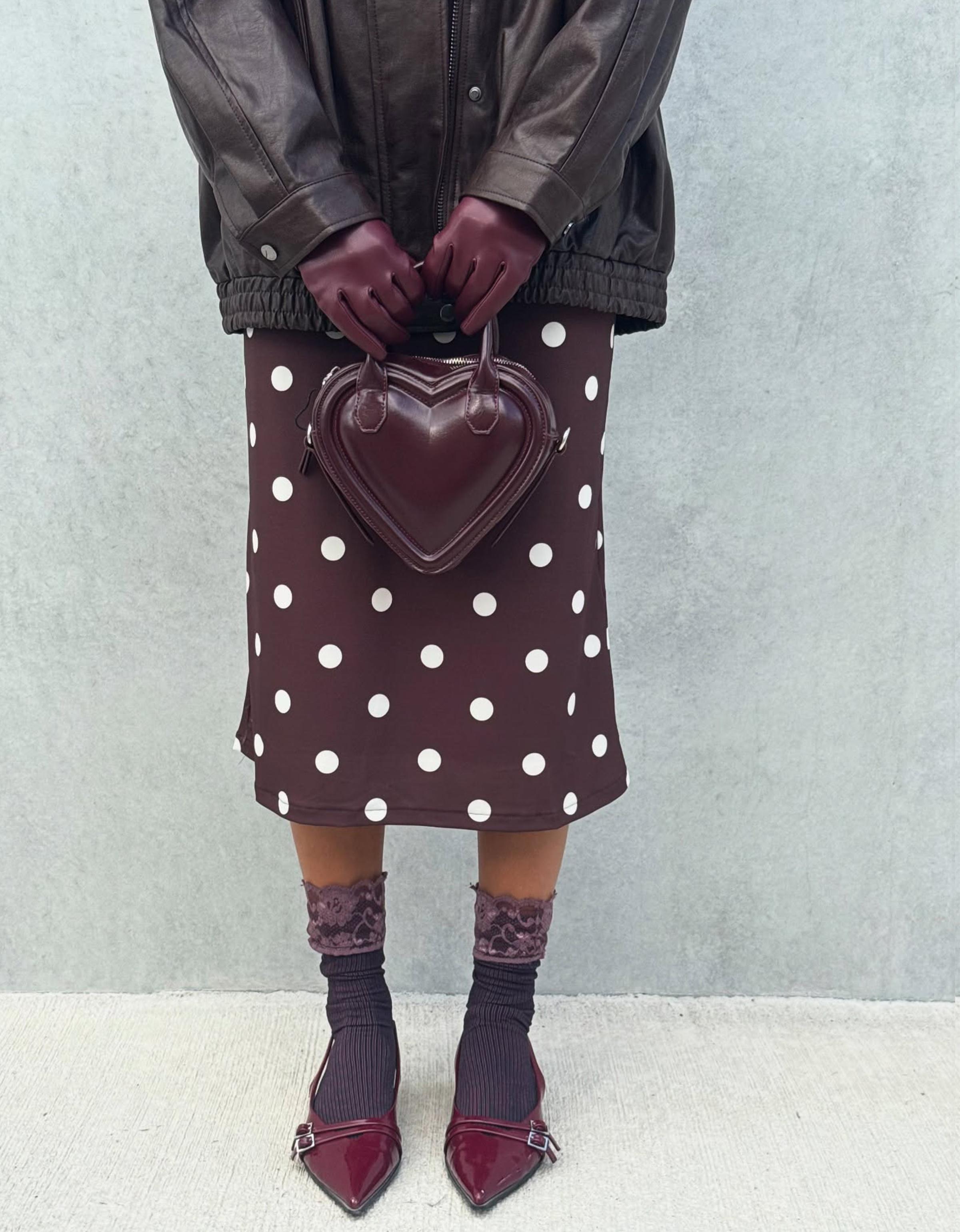 Faux leather gloves