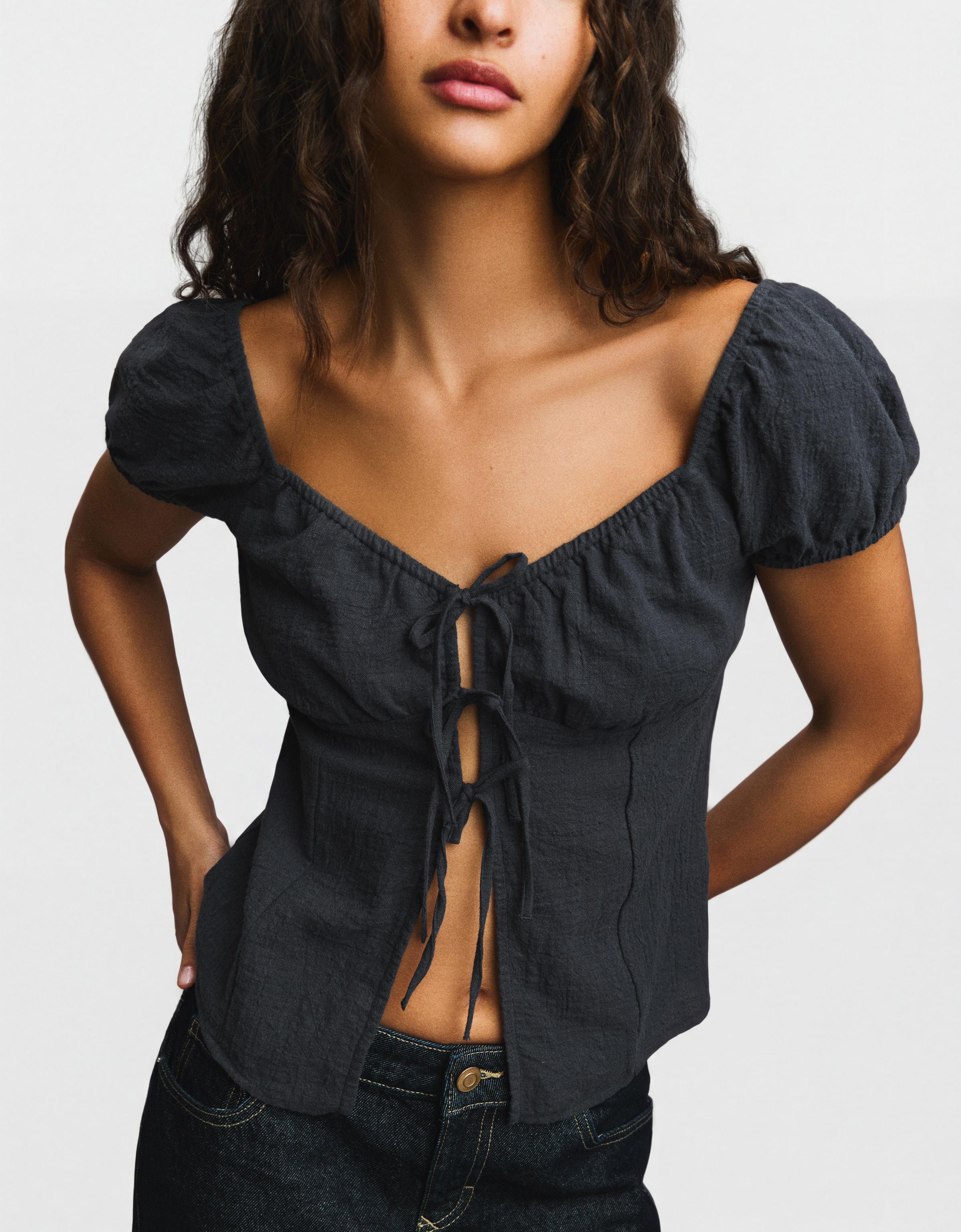 Fiyonklu rustik bluz - Görsel 25