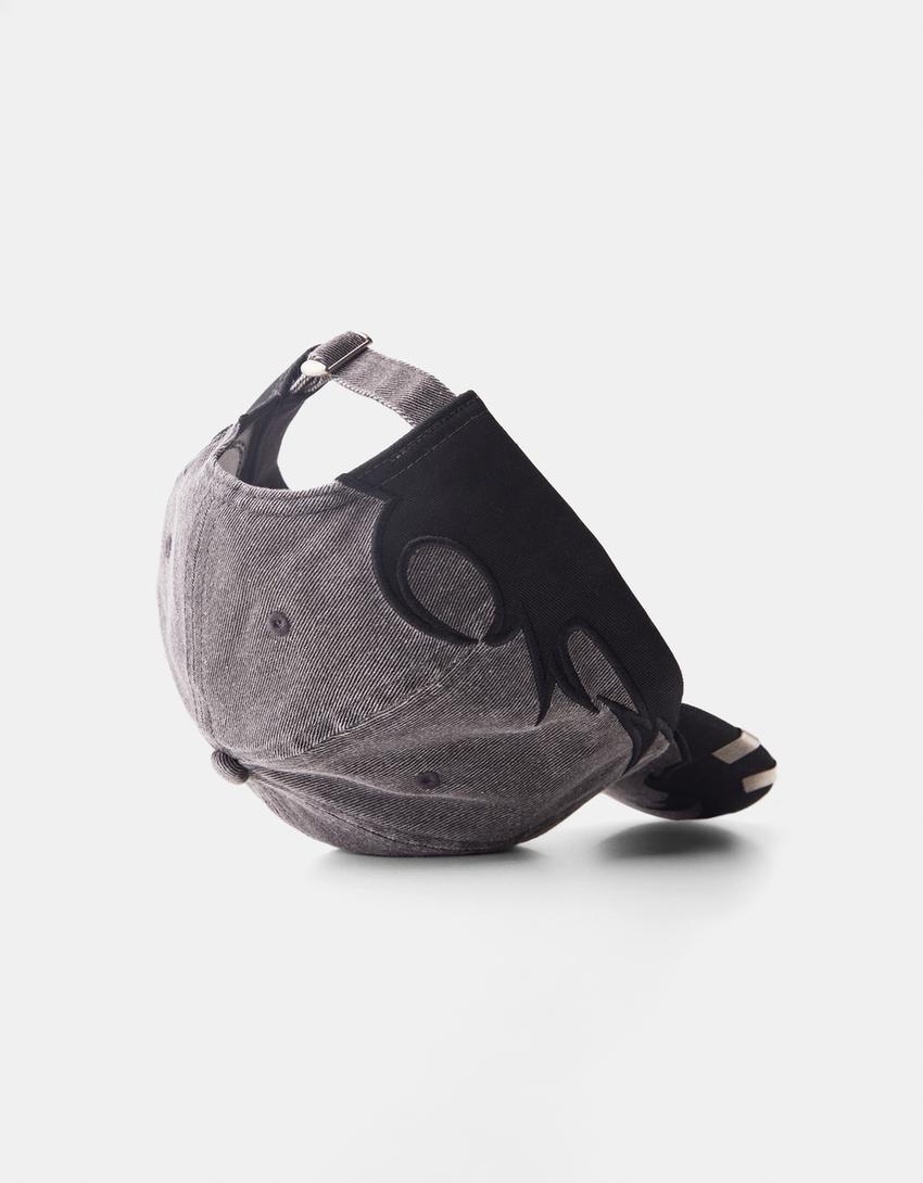 كاب دنيم بتفصيل-أسود-4