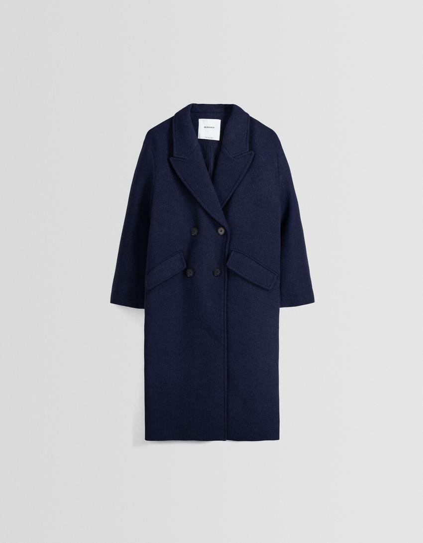 معطف طويل بأكتاف منخفضة-كحلي-4