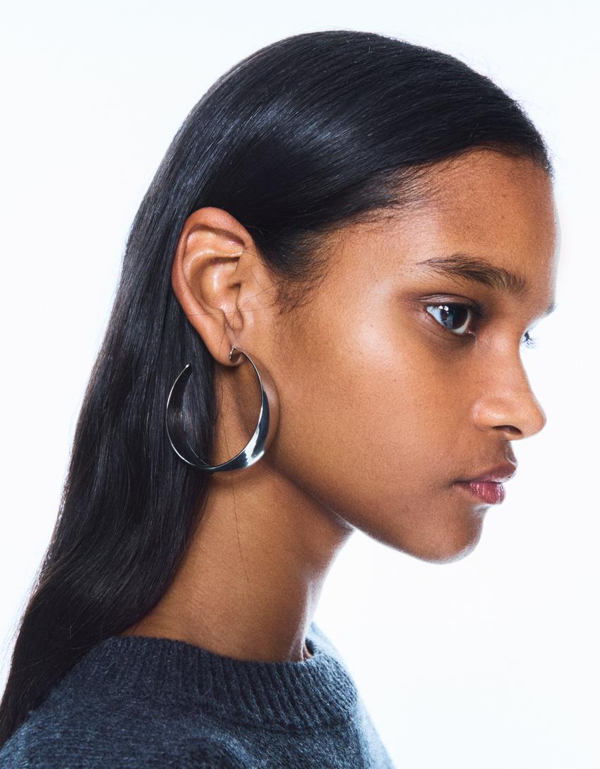 Komplet 2 obročastih uhanov-Zlata