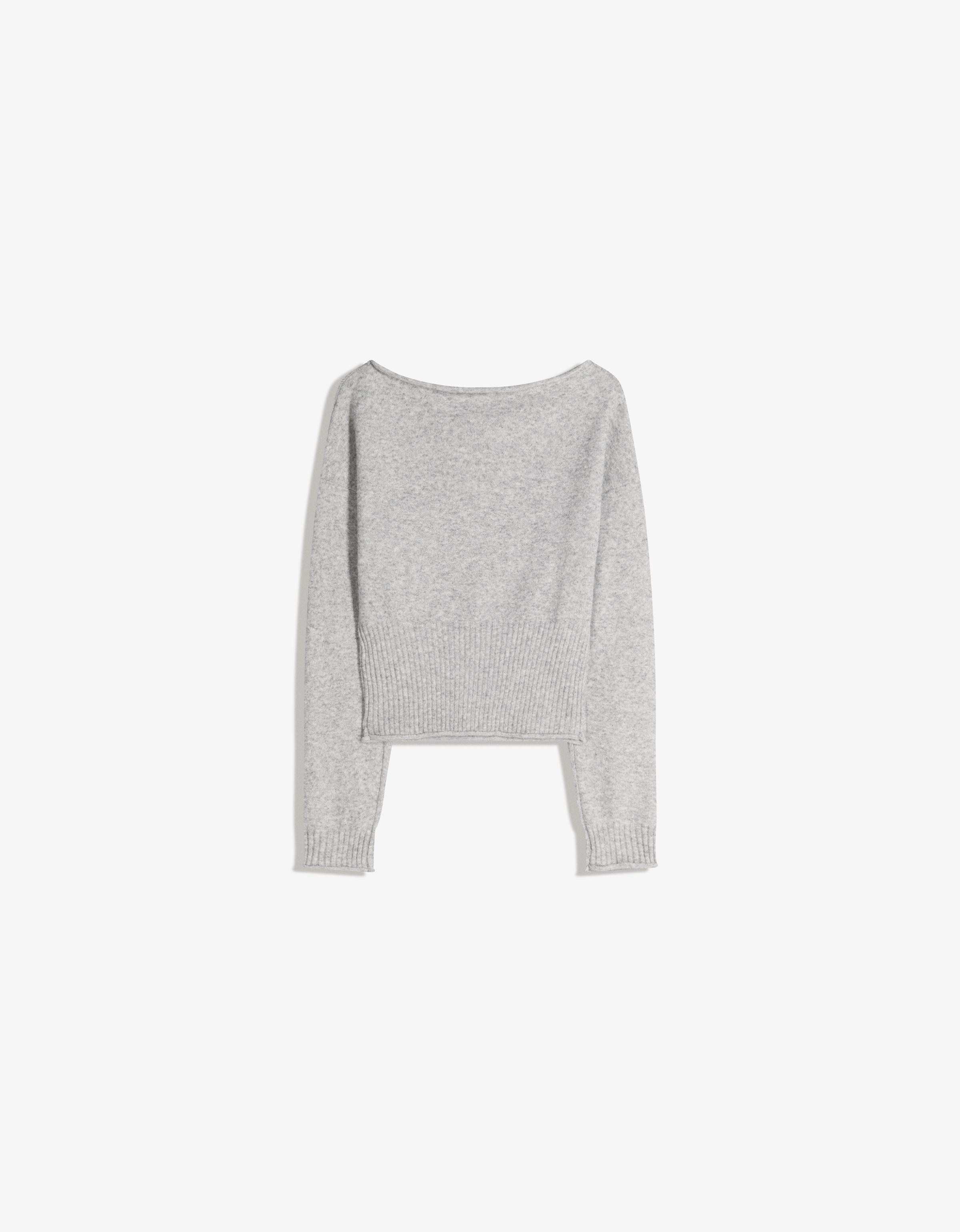 Knit boat neck jumper — Grey