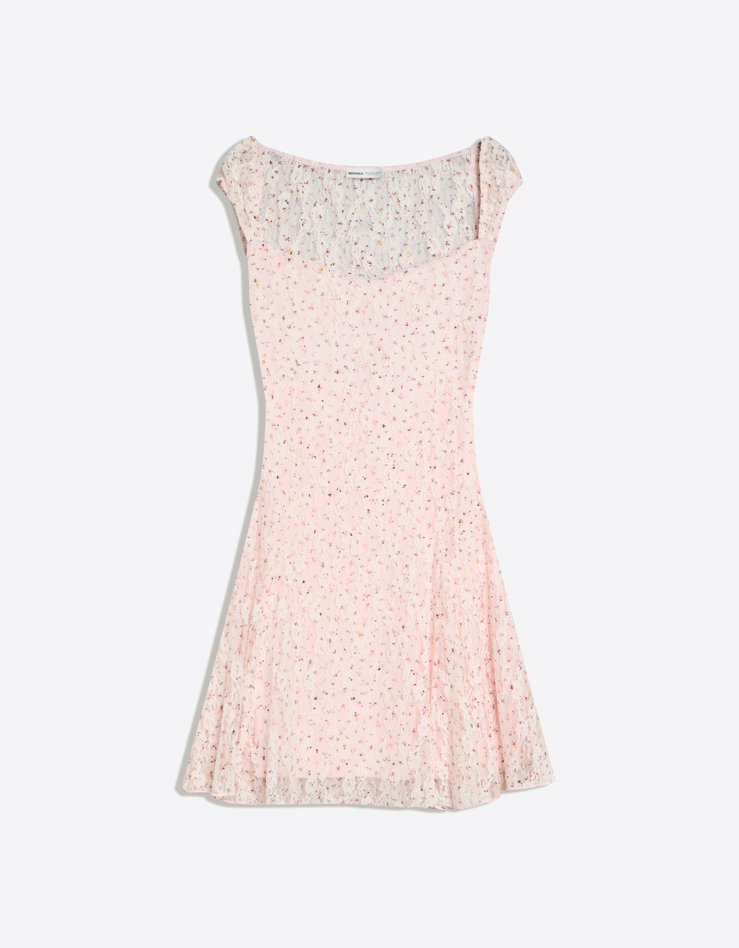 Mini dantel baskılı elbise - Görsel 21