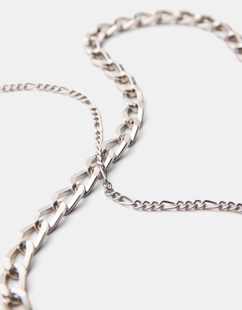 Lot de 2 colliers-Argent-2