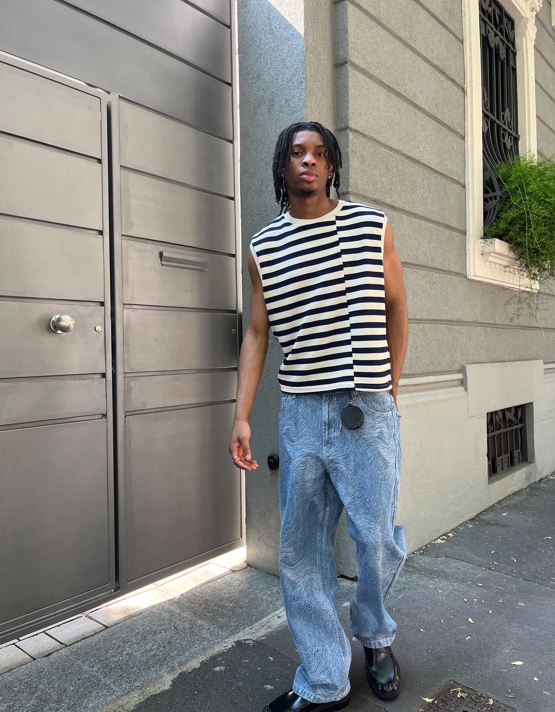 Baggy printed jeans