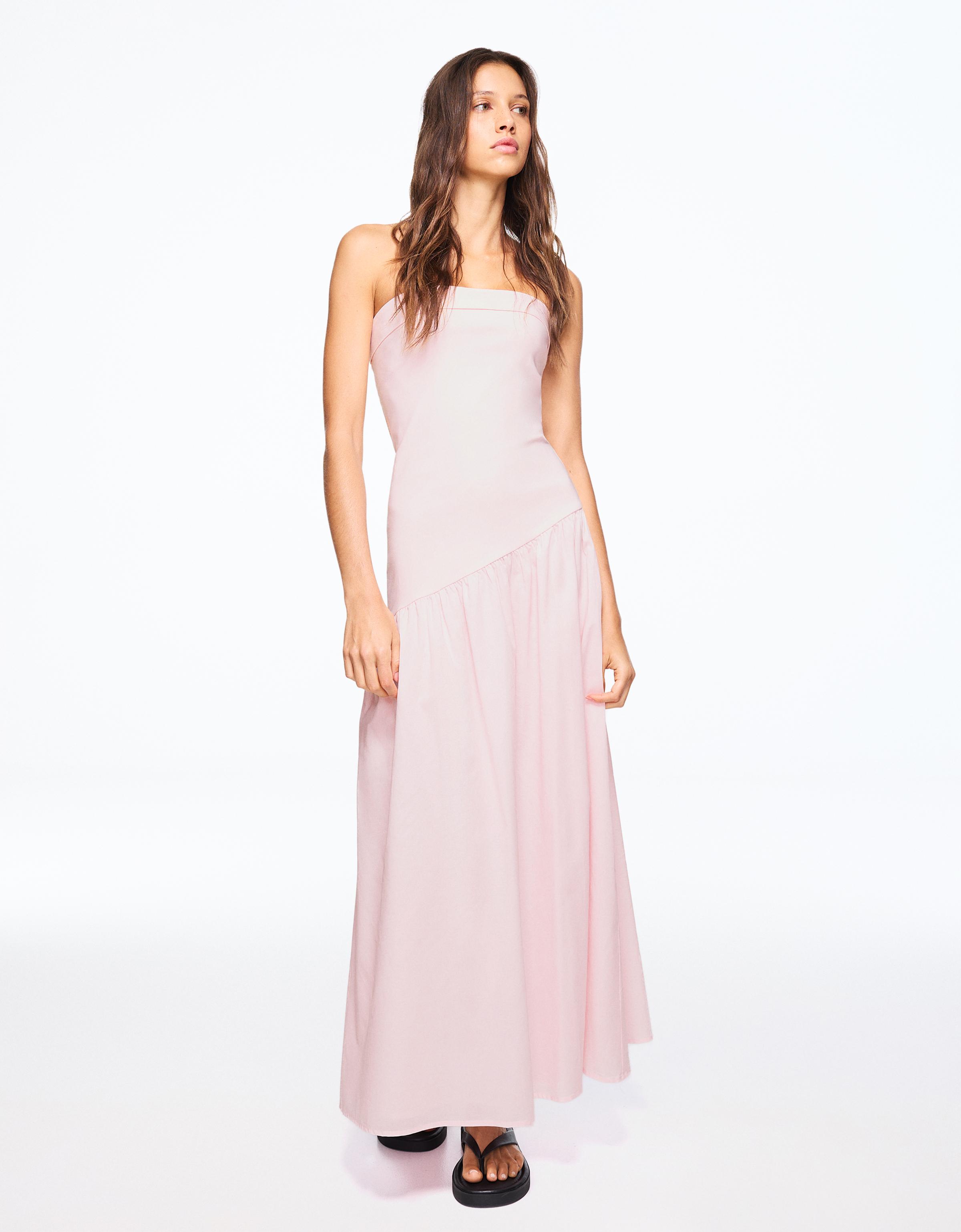 Bandeau midi dress — Pink