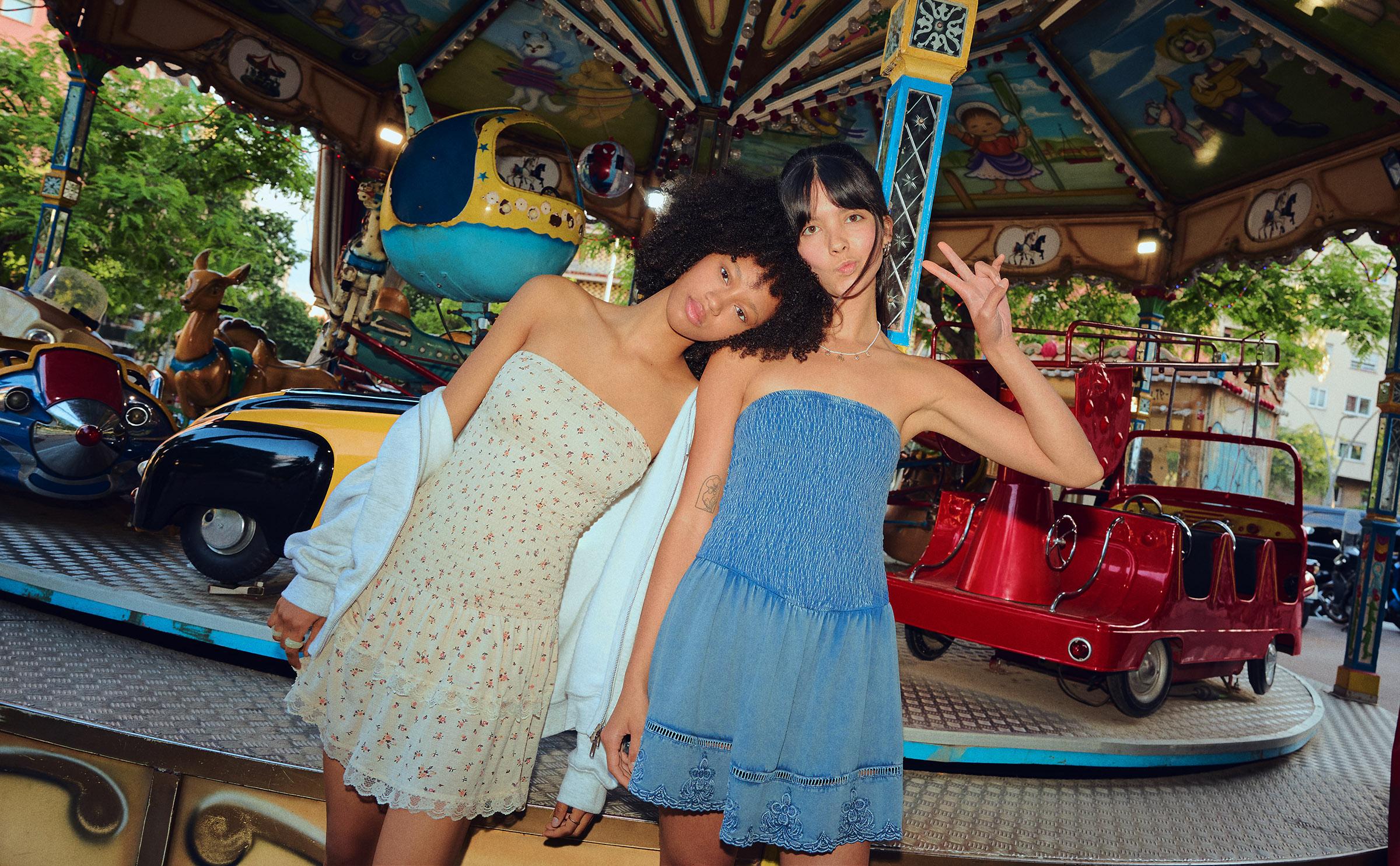 Ruffled mini dress