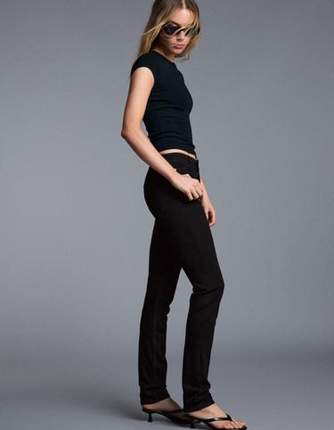 High-waist skinny jeans — Black 4