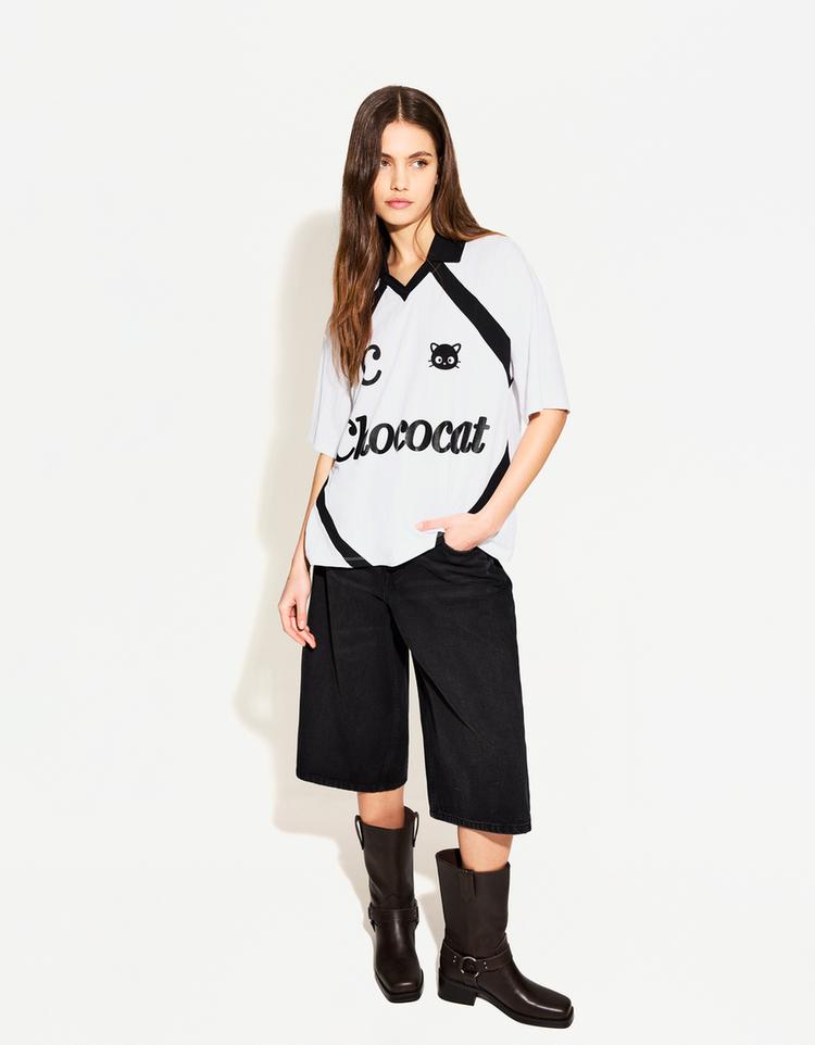 Kısa kollu ve Chococat baskılı t-shirt