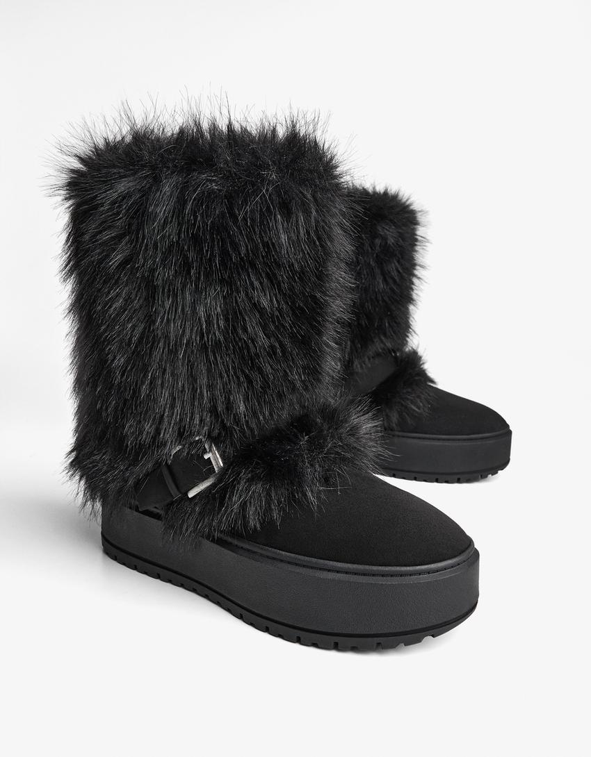 Botín detalle pelo-Negro