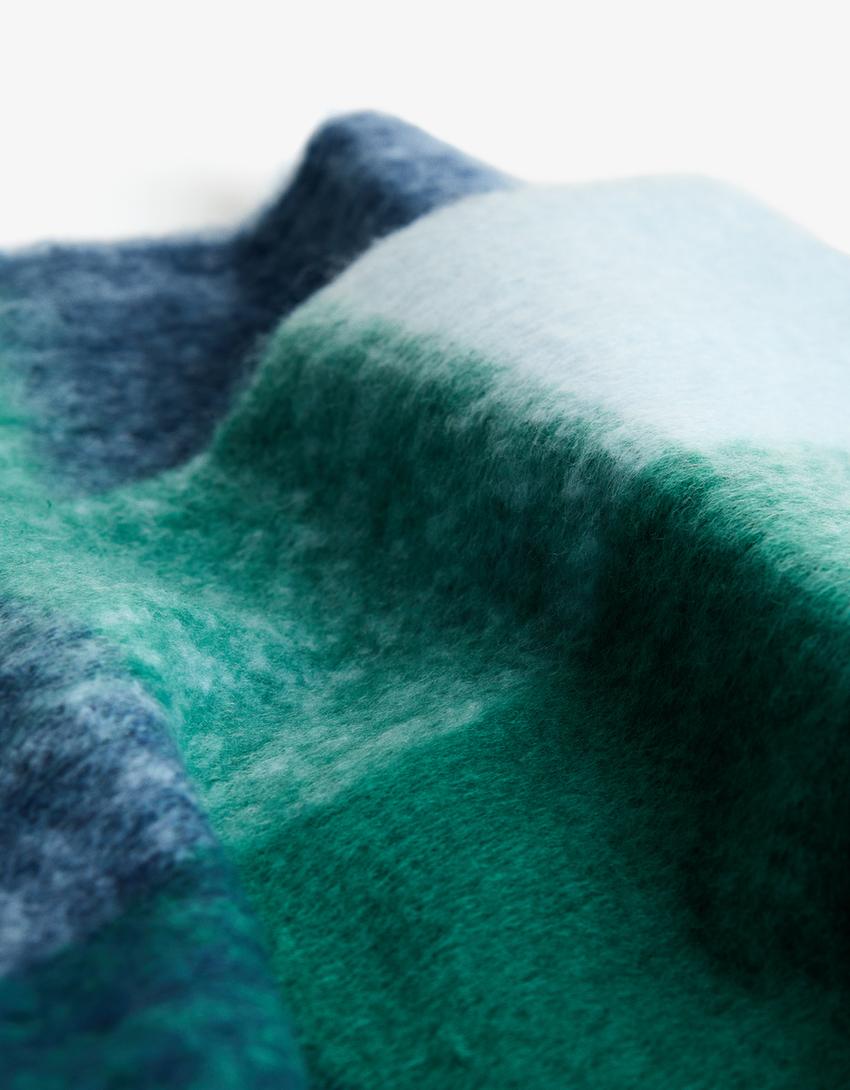 Checked scarf-Green