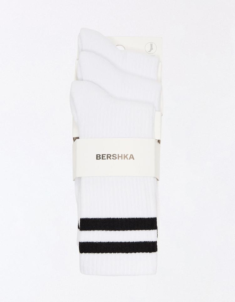 Çizgili spor çorap paketi