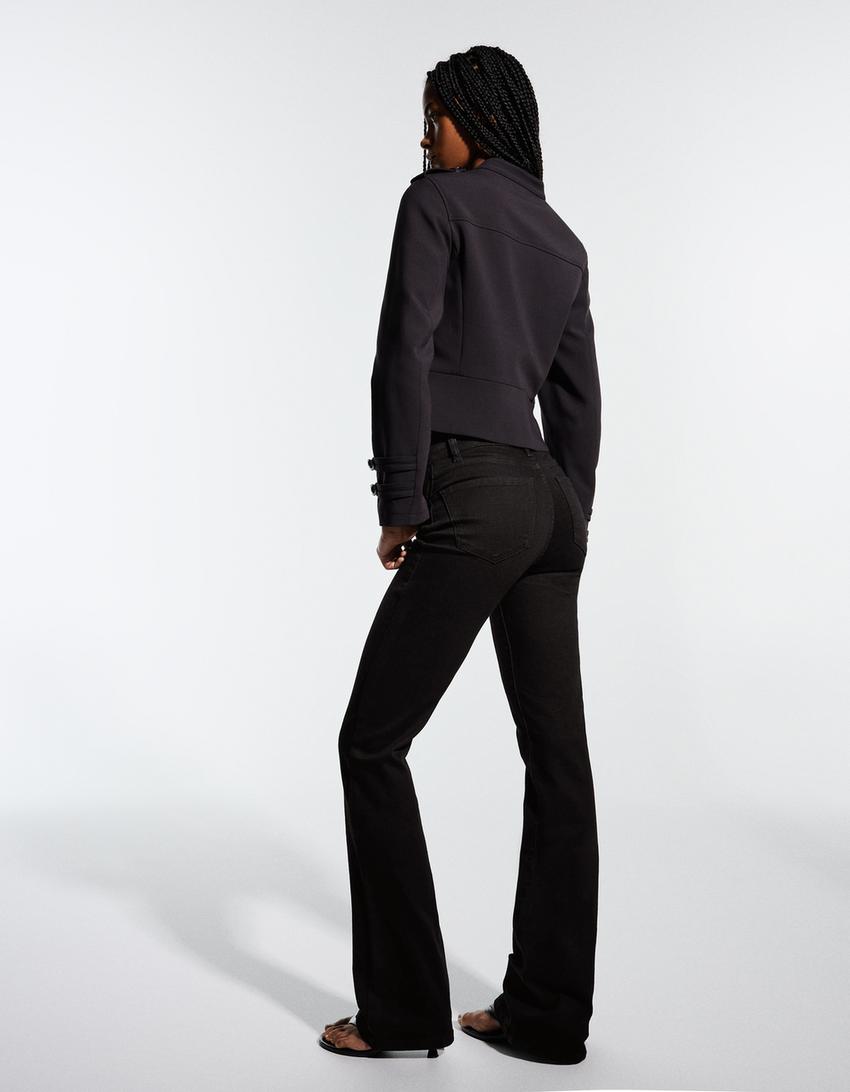 Flare fit jean-Siyah