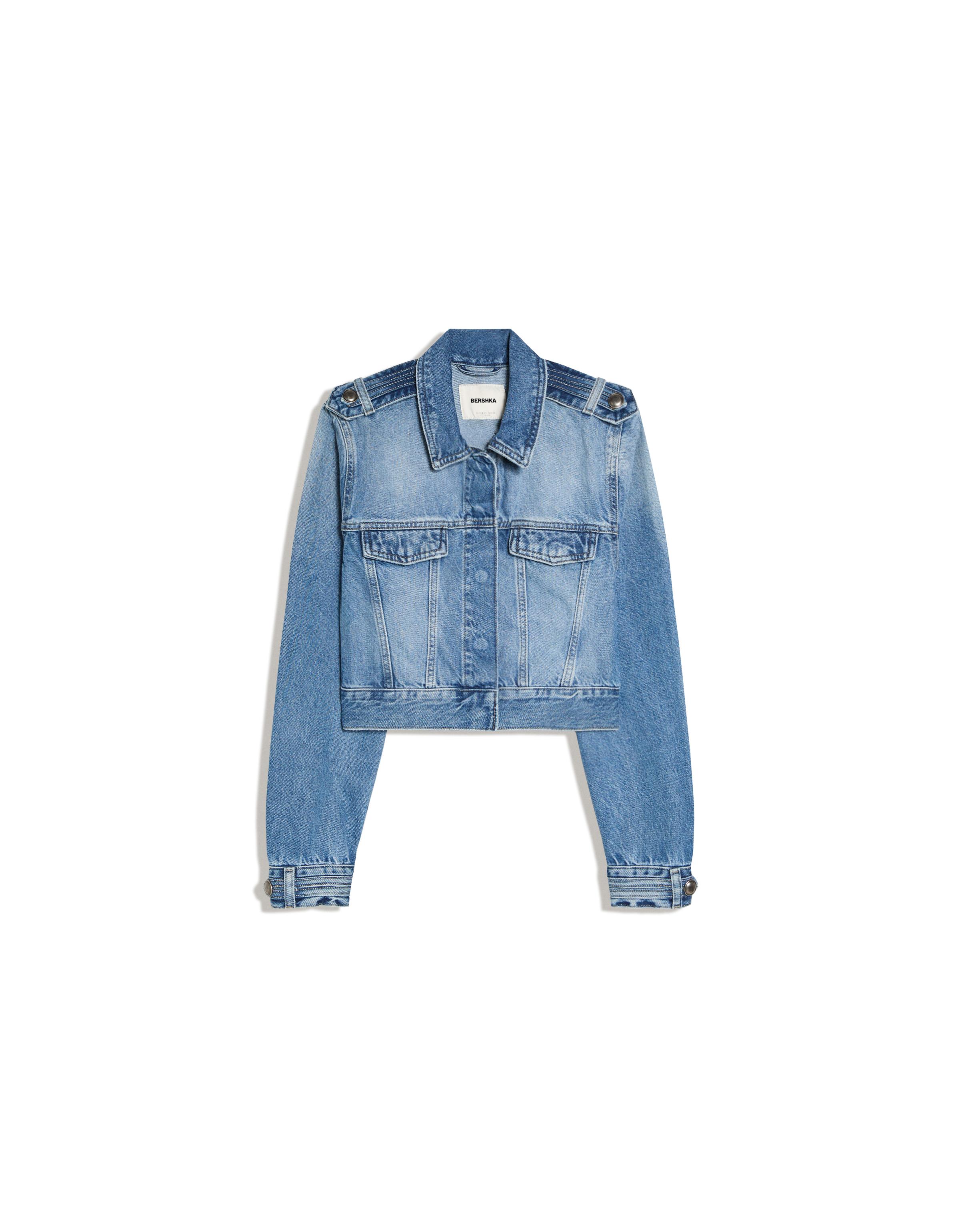Cropped denim jacket — Light blue