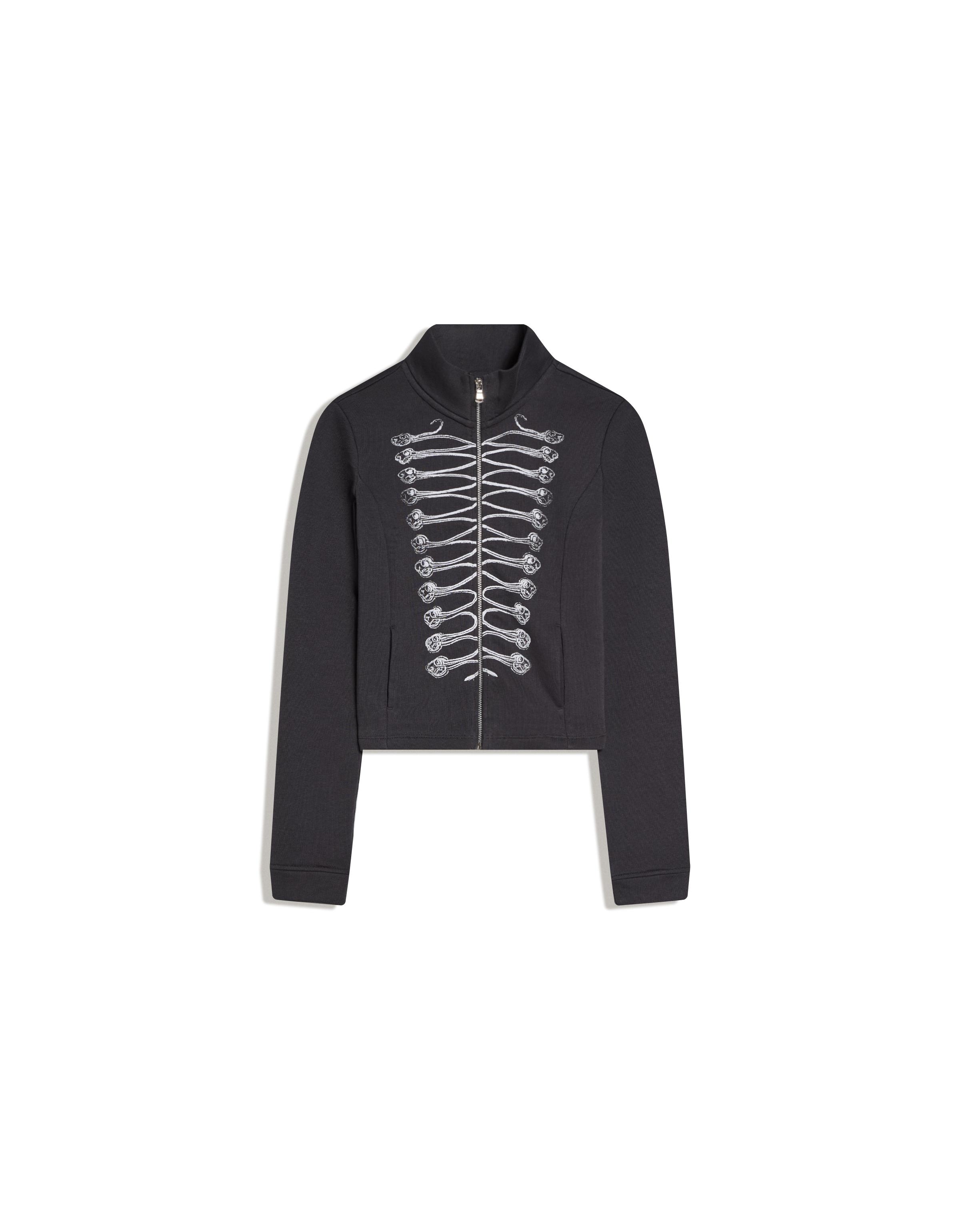 Dar kesim grafik desenli ceket - Görsel 2