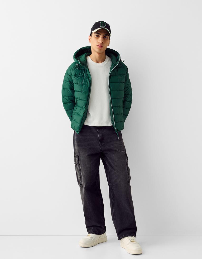 Cazadora acolchada ligera-Verde-3