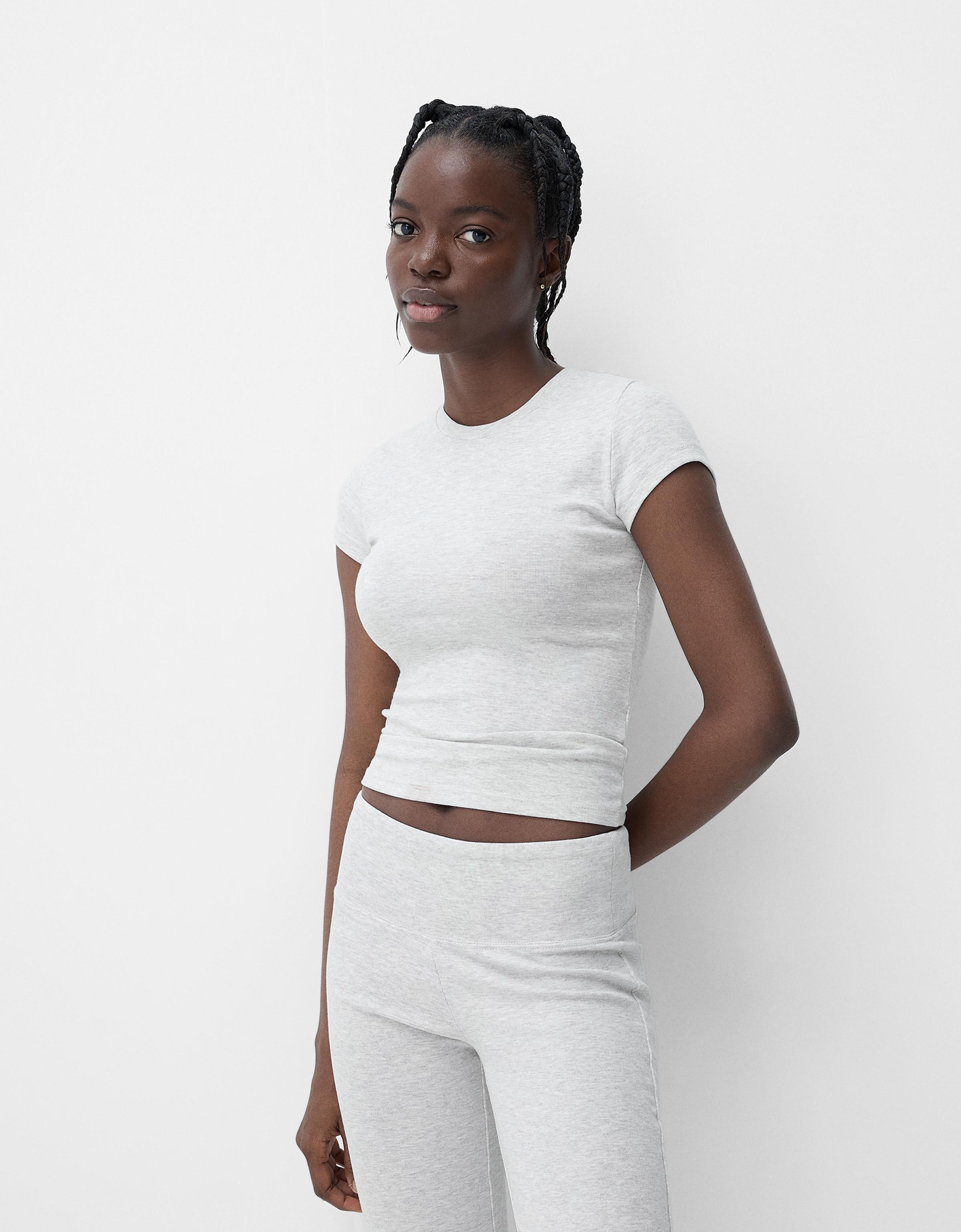 Kısa kollu bisiklet yaka tişört - Görsel 164