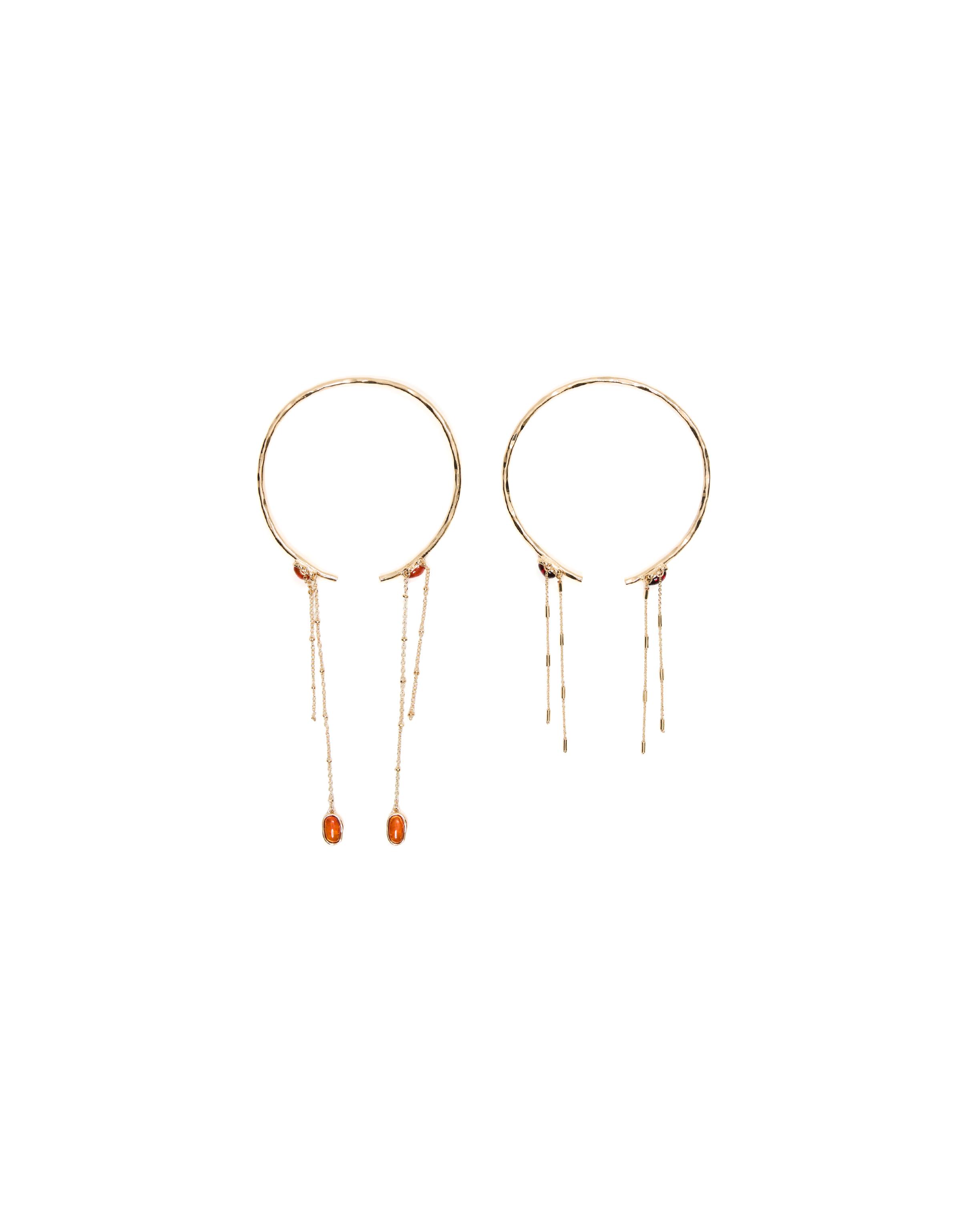 Pack of 2 stone and chain bracelets — Gold