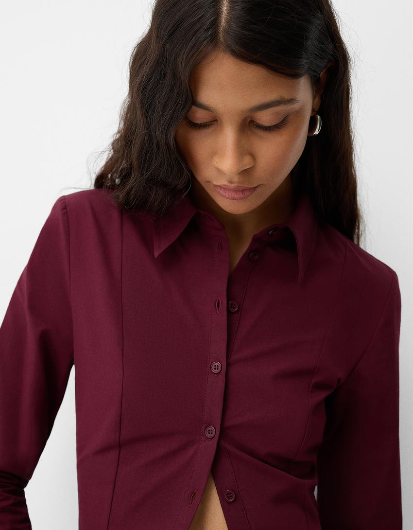 Fitted long sleeve shirt - Women | Bershka