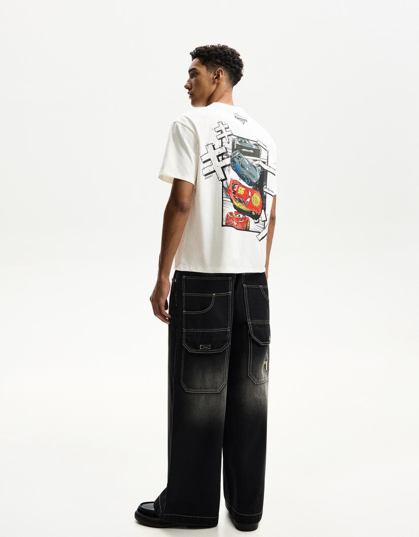 Auto's T-shirt met korte mouw-Wit