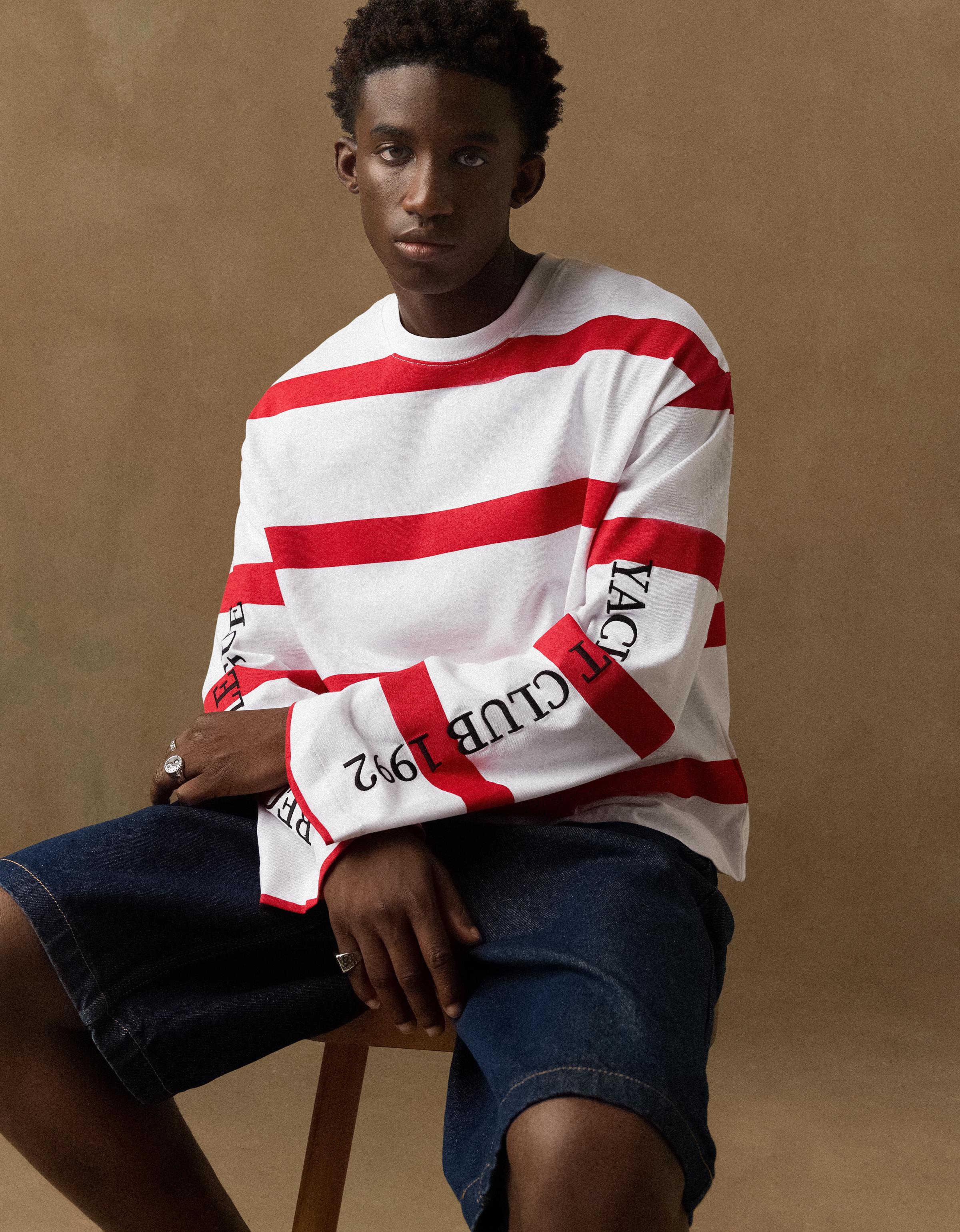 Long sleeve print T-shirt — Red