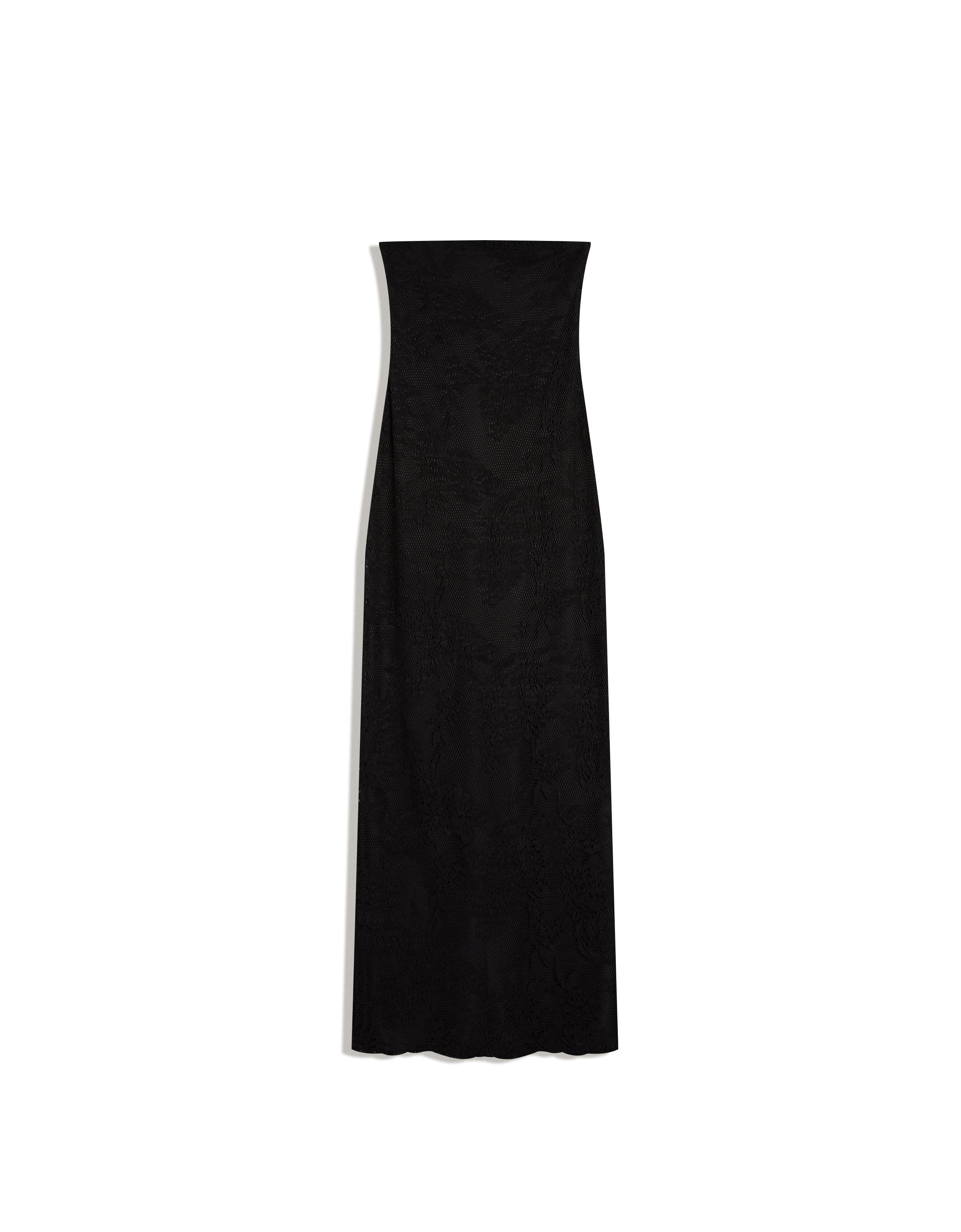 Rustic bandeau midi dress — Black