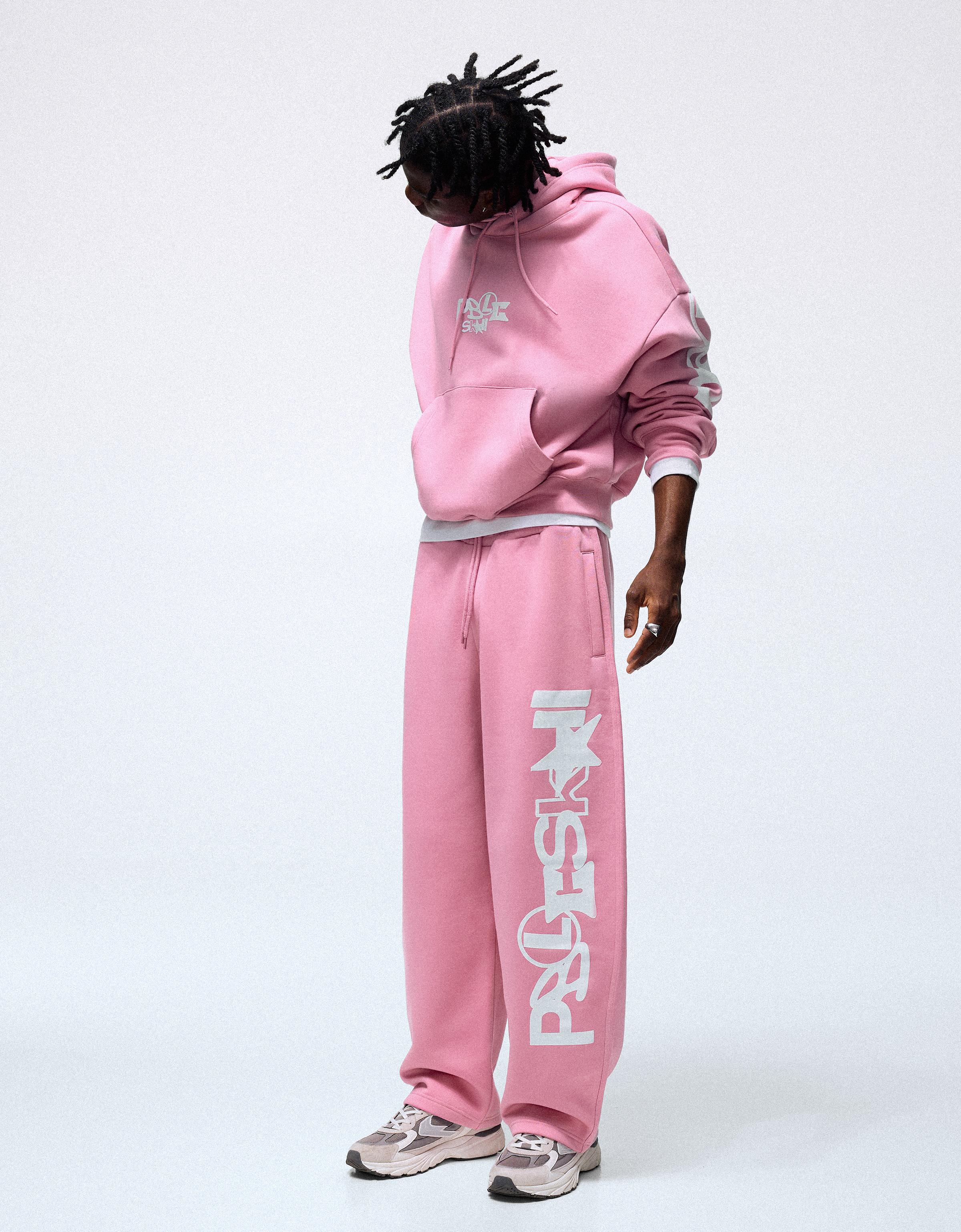 Printed hoodie — Pink