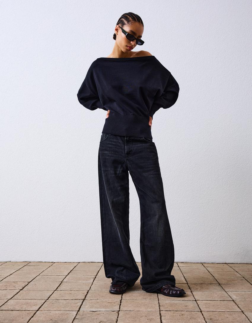 Jeans baggy-Negro