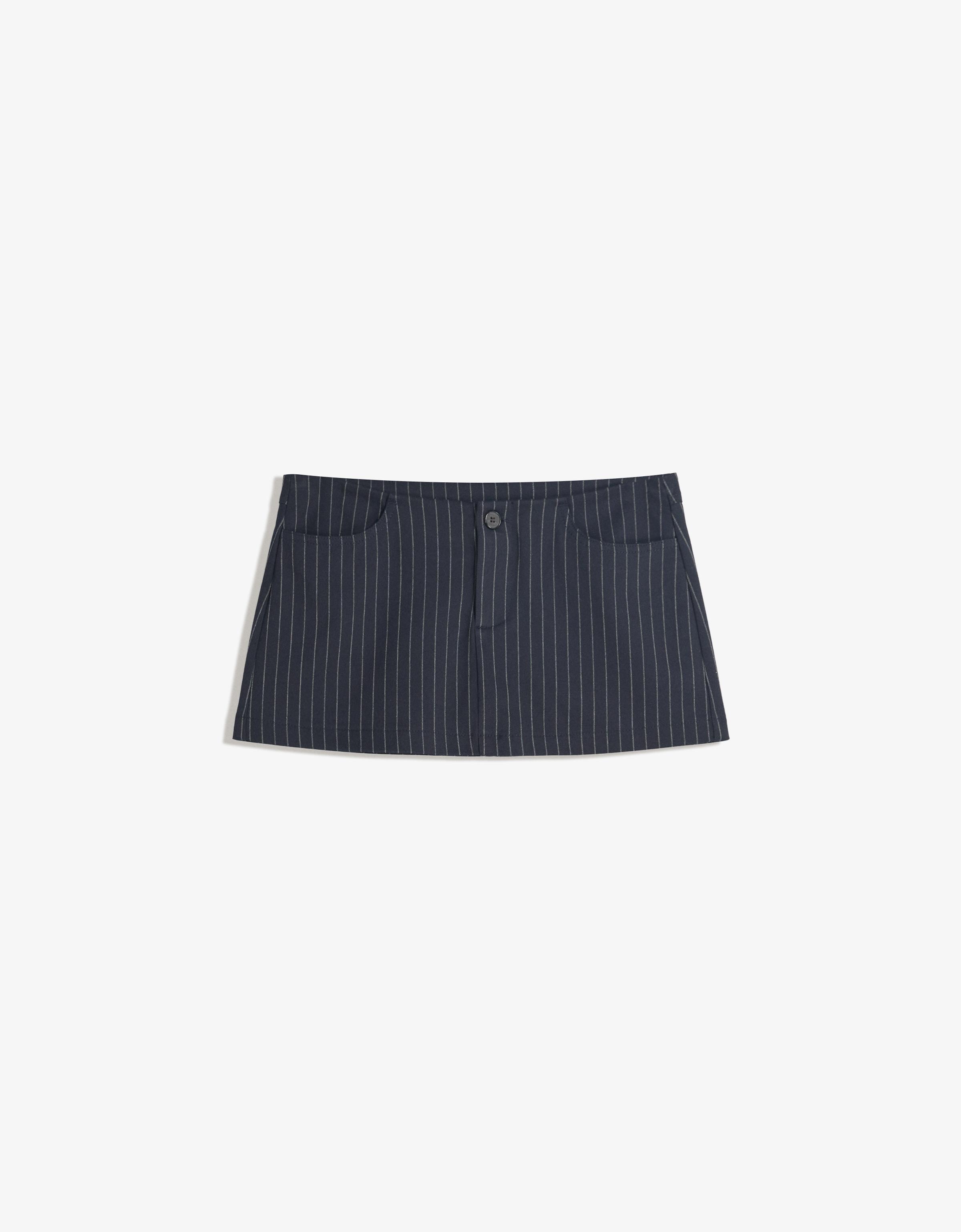 Bershka Minirock, Tailored Damen M Marinenblau