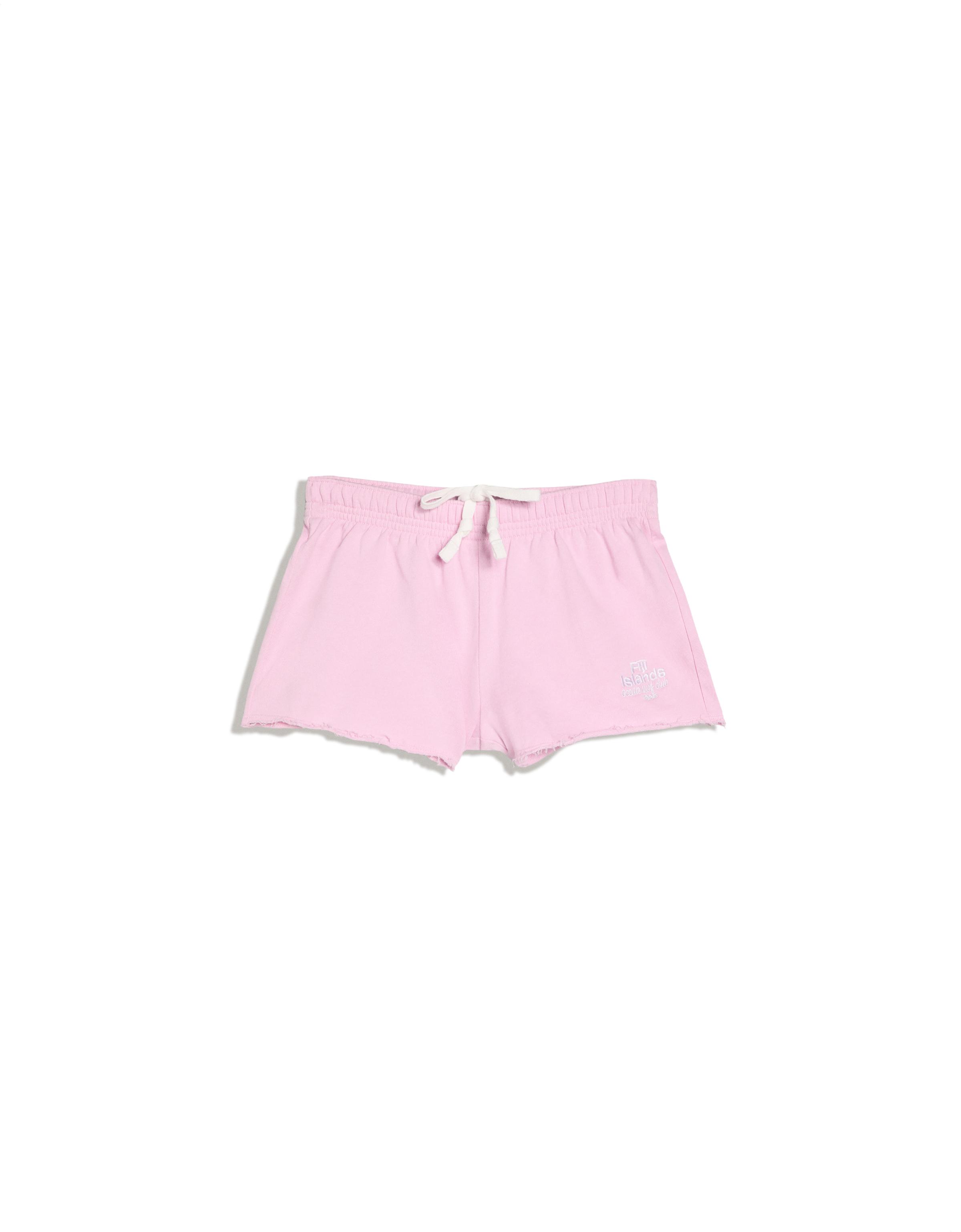 Embroidered jersey shorts — Pink