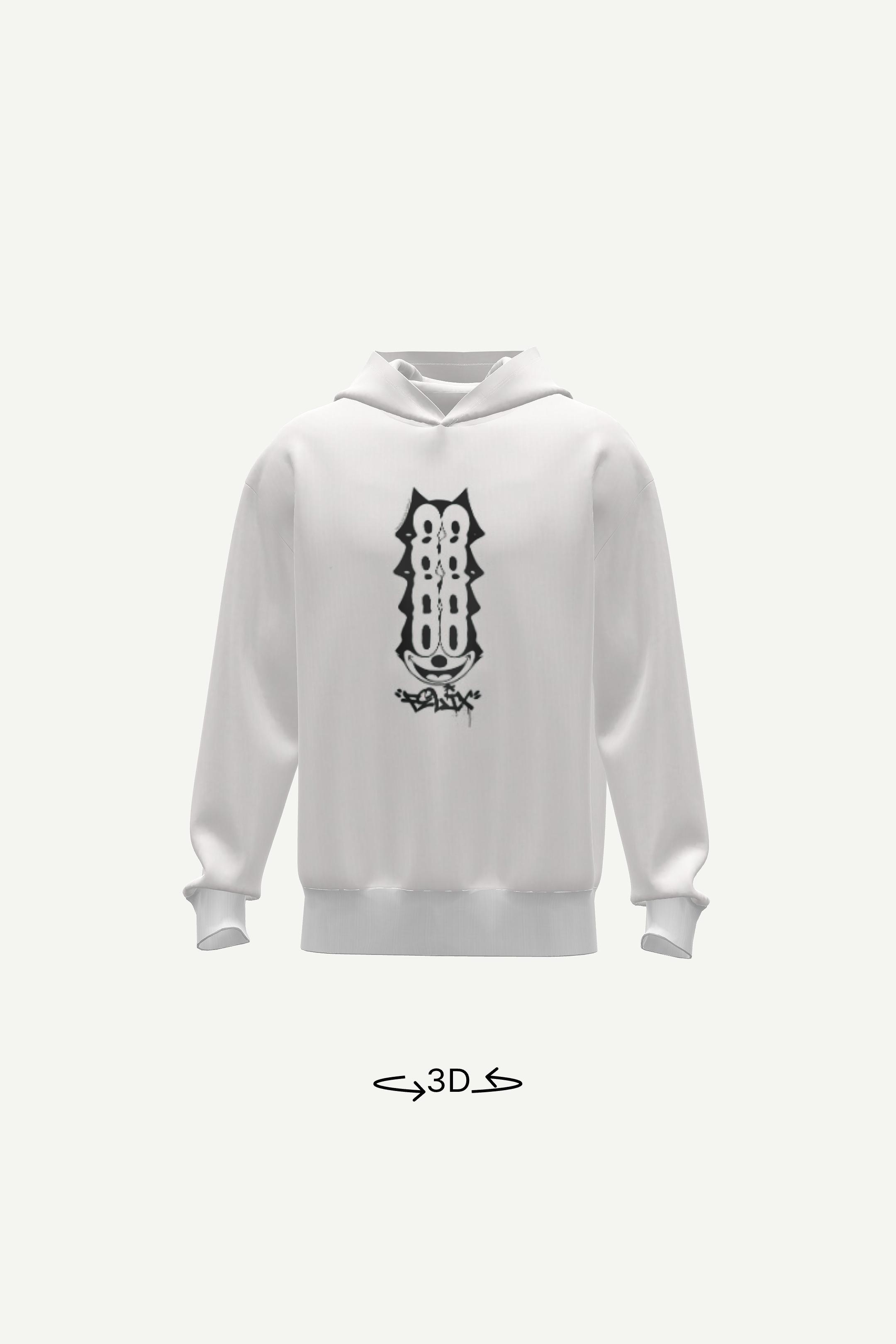 Sweatshirt Felix the Cat com capuz-Branco-0