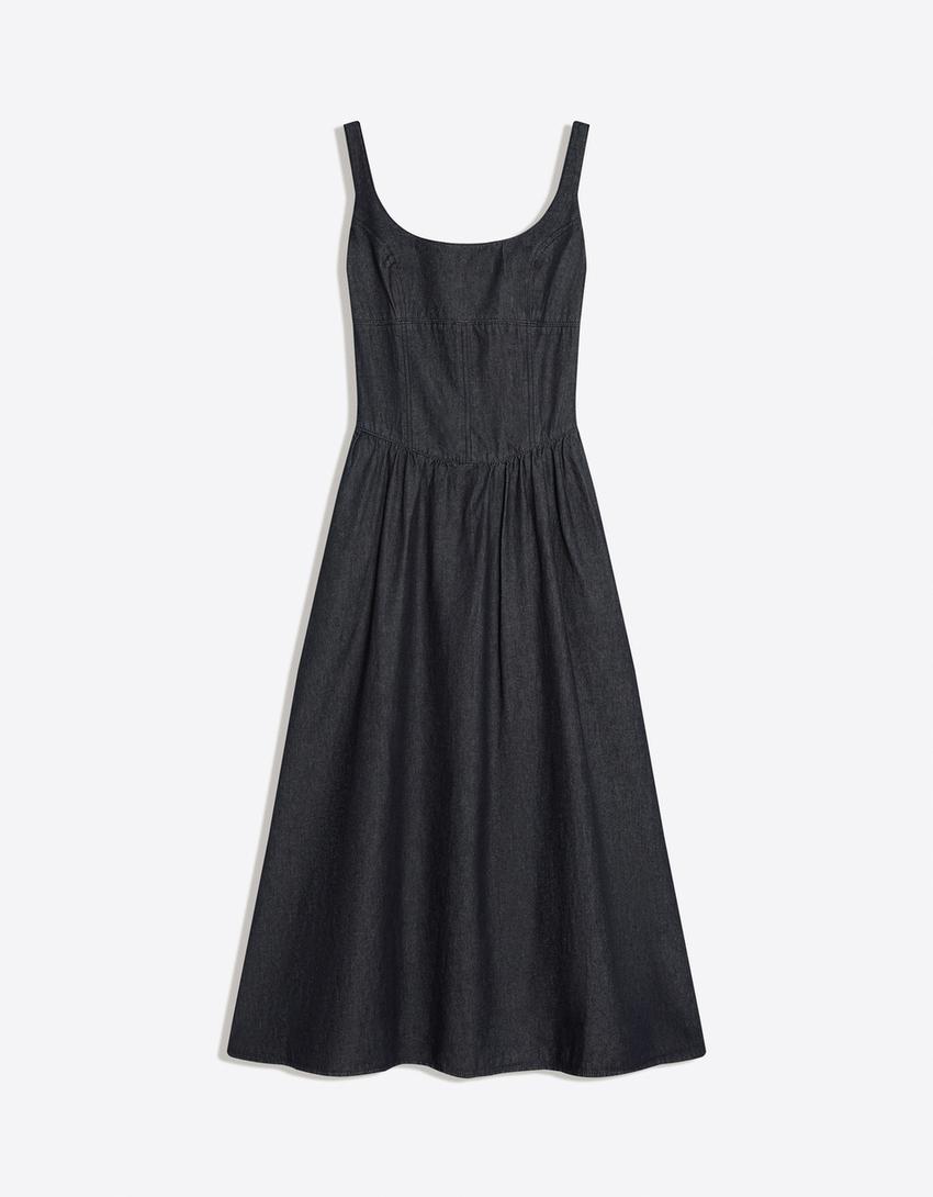 Vestido midi denim