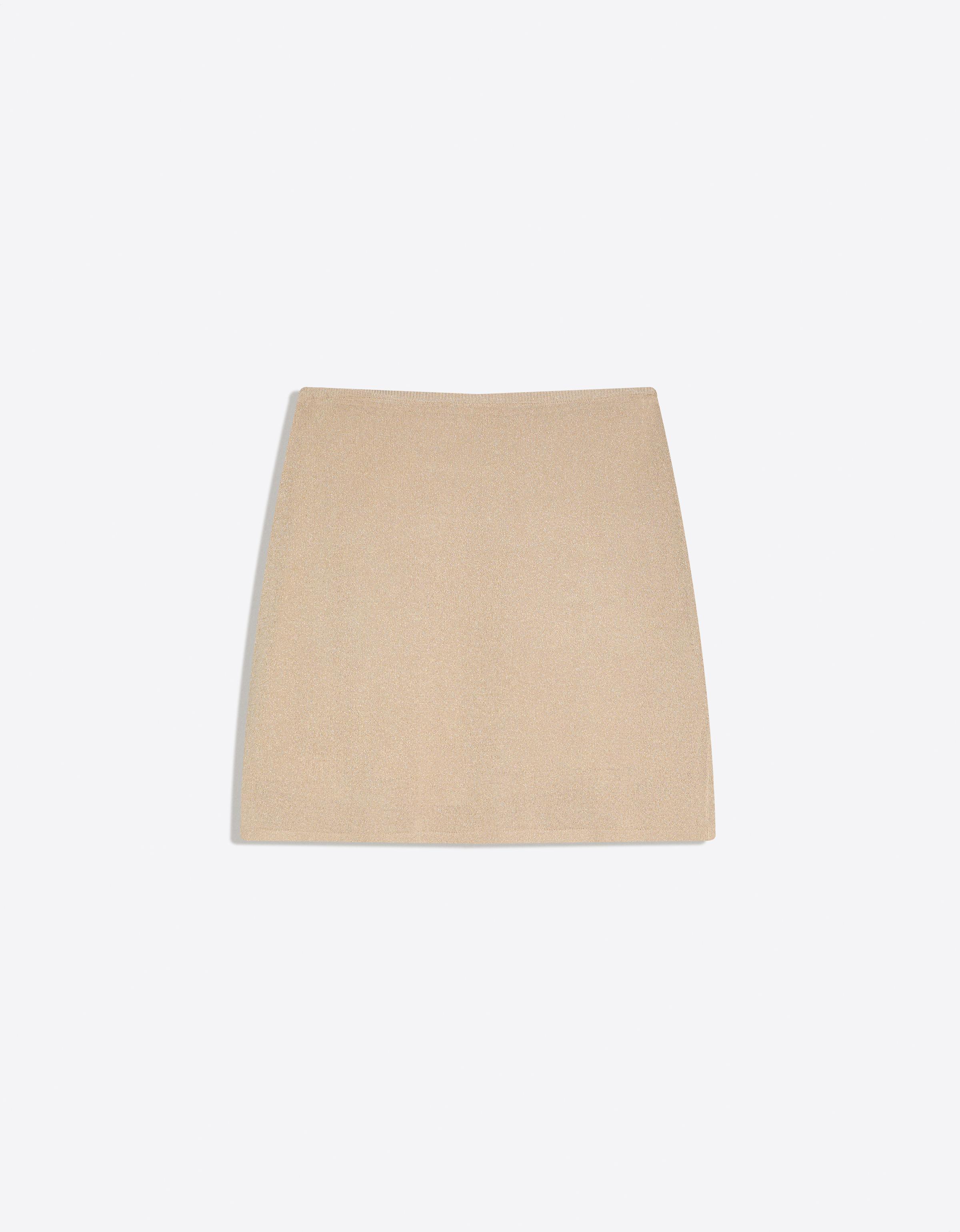 Metallic thread mini skirt