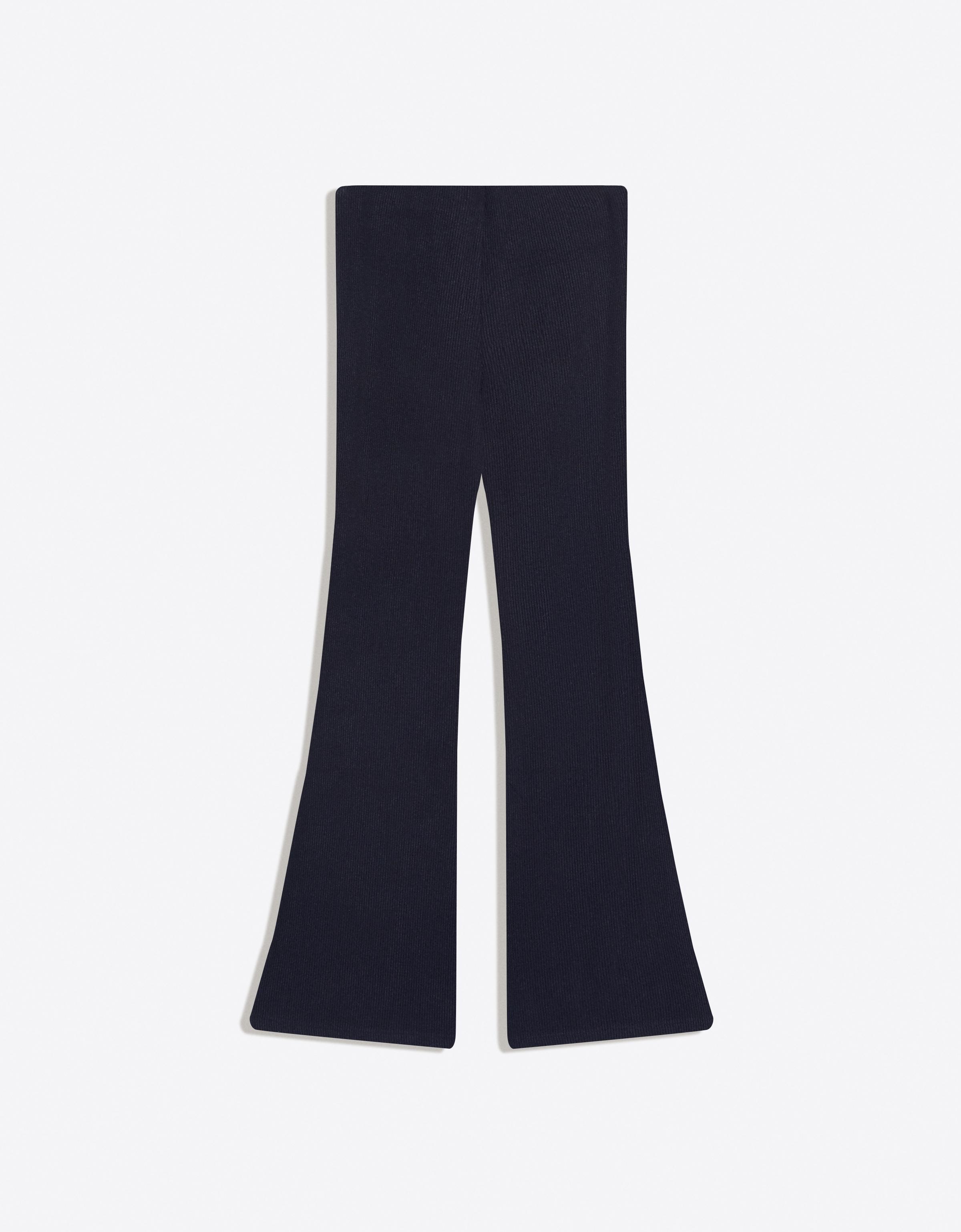 Yumuşak dokulu flare fit pantolon - Görsel 7