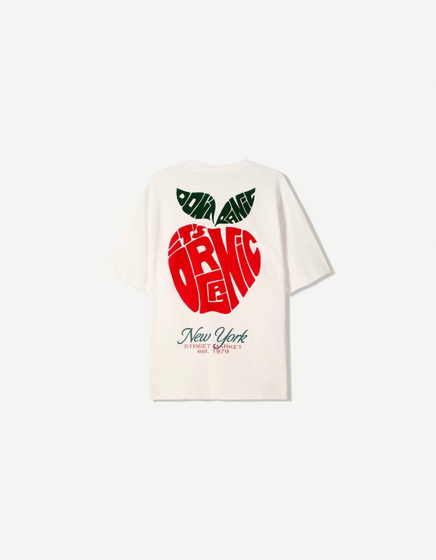 Kortærmet T-shirt med print-Hvid-5
